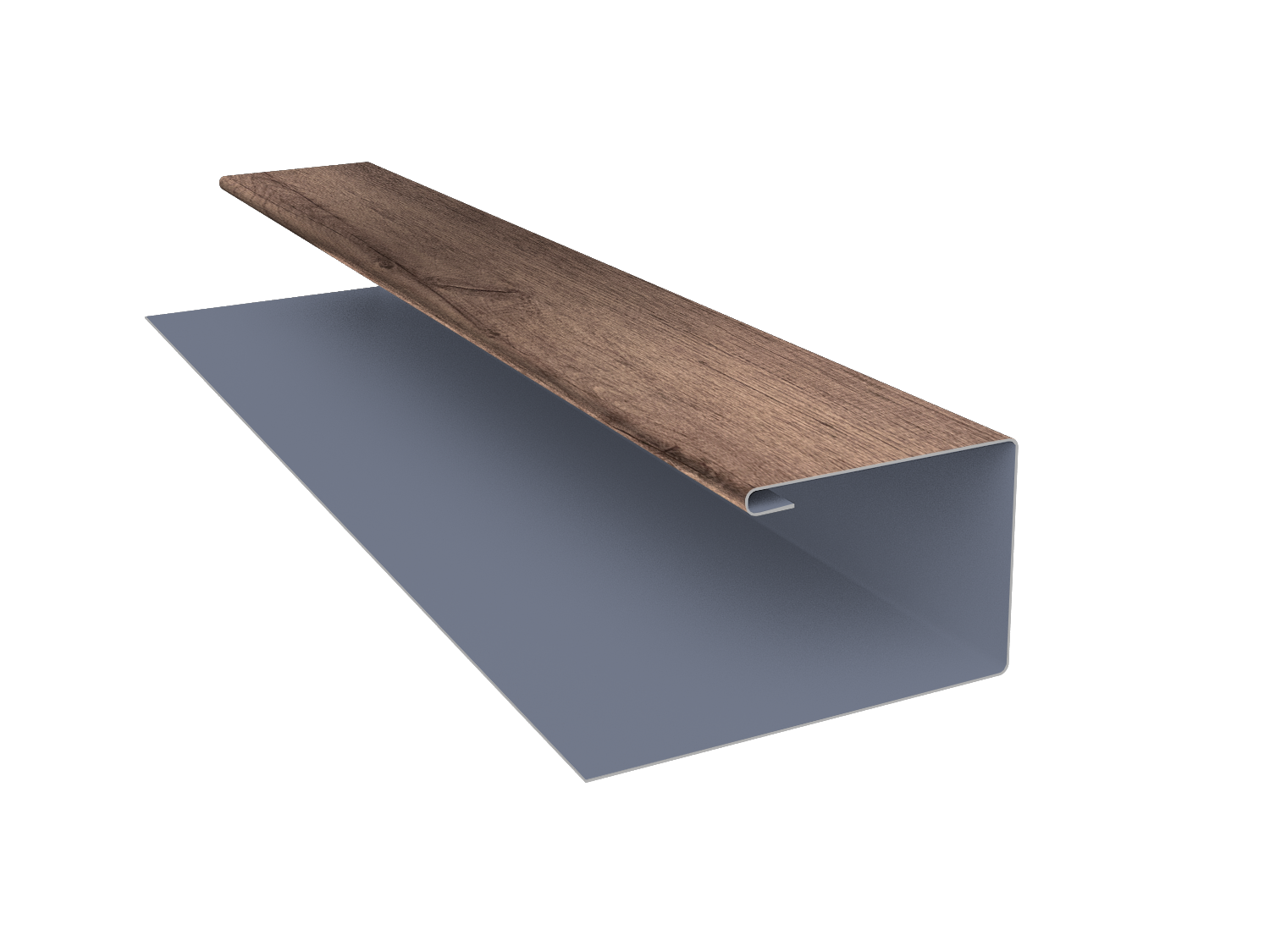 Планка П-образная Экобрус Grand Line 0,45 Print Premium Almond Wood Fresh (3м)