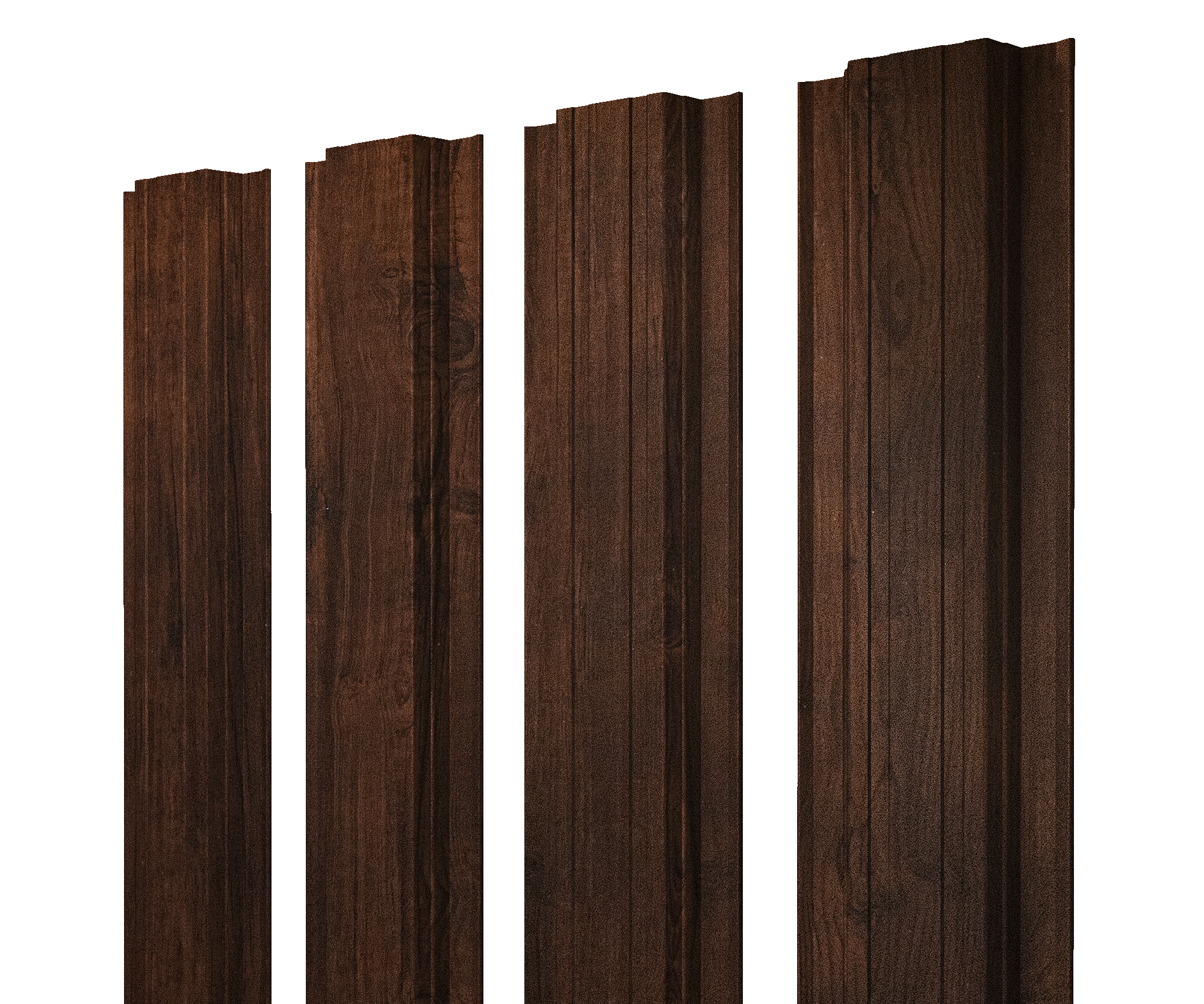 Штакетник Прямоугольный с прямым резом 0,4 Print Premium Cherry Wood Dark FTC