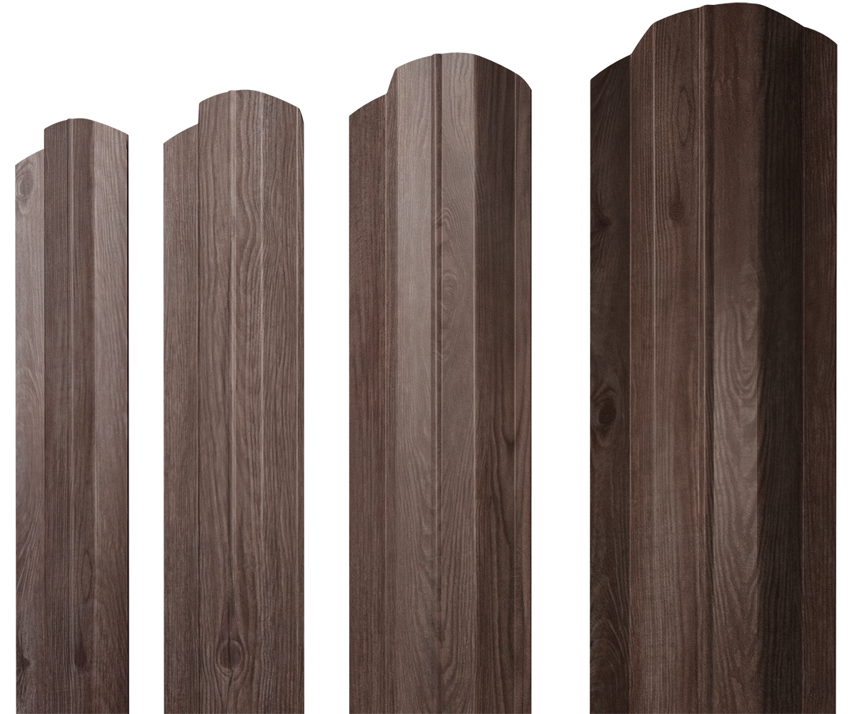 Штакетник М-образный В фигурный 0,45 Print Elite White Wood TwinColor