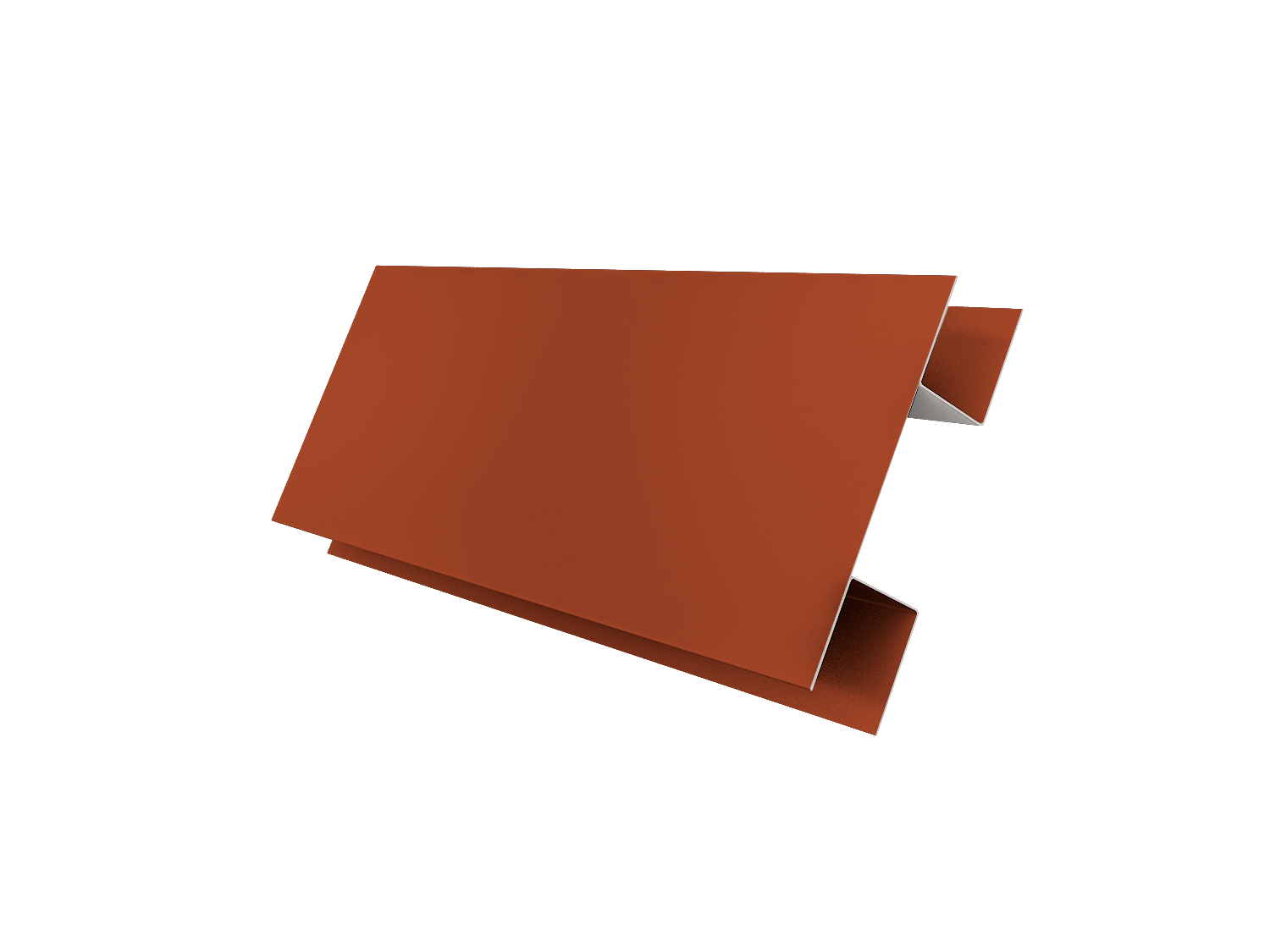 Планка H-образная Экобрус 0,5 Satin Matt TX RAL 8004 терракота (2м)
