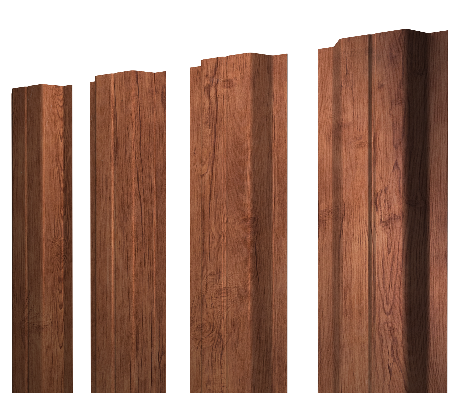 Штакетник П-образный A с прямым резом 0,45 Print Premium Rowan Wood Intense FTC