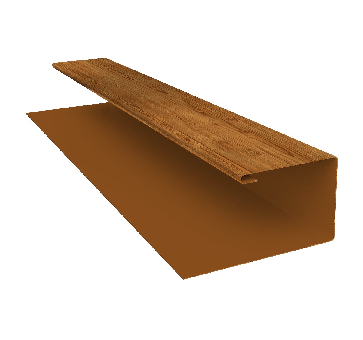 Планка П-образная Блок-Хаус new Grand Line 0,45 Print Elite Golden Wood TwinColor (3м)