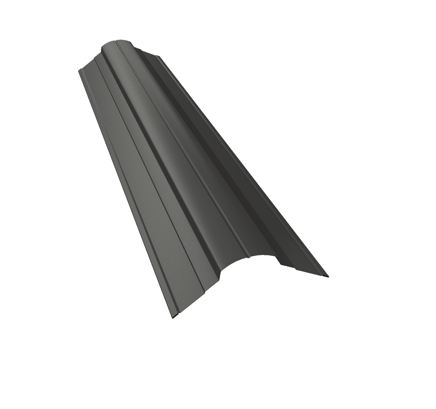 Планка конька фигурного 70x70 0,45 PE с пленкой RAL 7005 мышино-серый (2м)