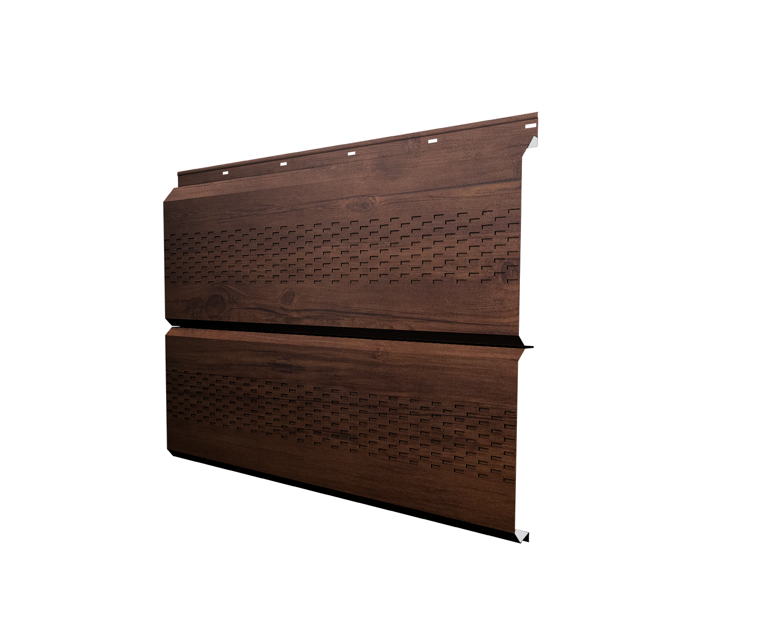 Софит ЭкоБрус с перфорацией 0,345 Grand Line 0,45 Print Premium с пленкой Cherry Wood Fresh TwinColor