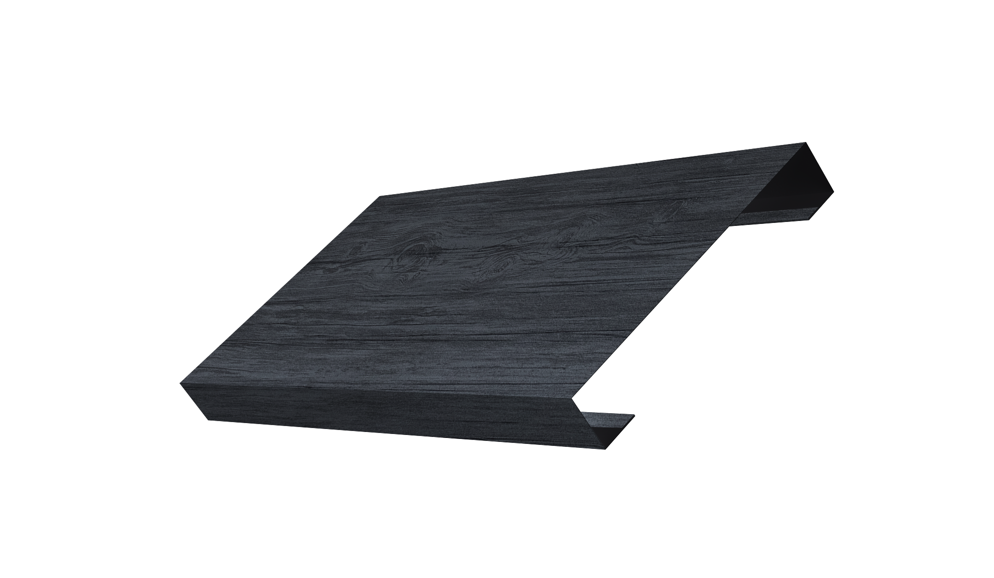Ламель лицевая 125 забора жалюзи Texas 0,45 Print Premium Grey Wood TwinColor