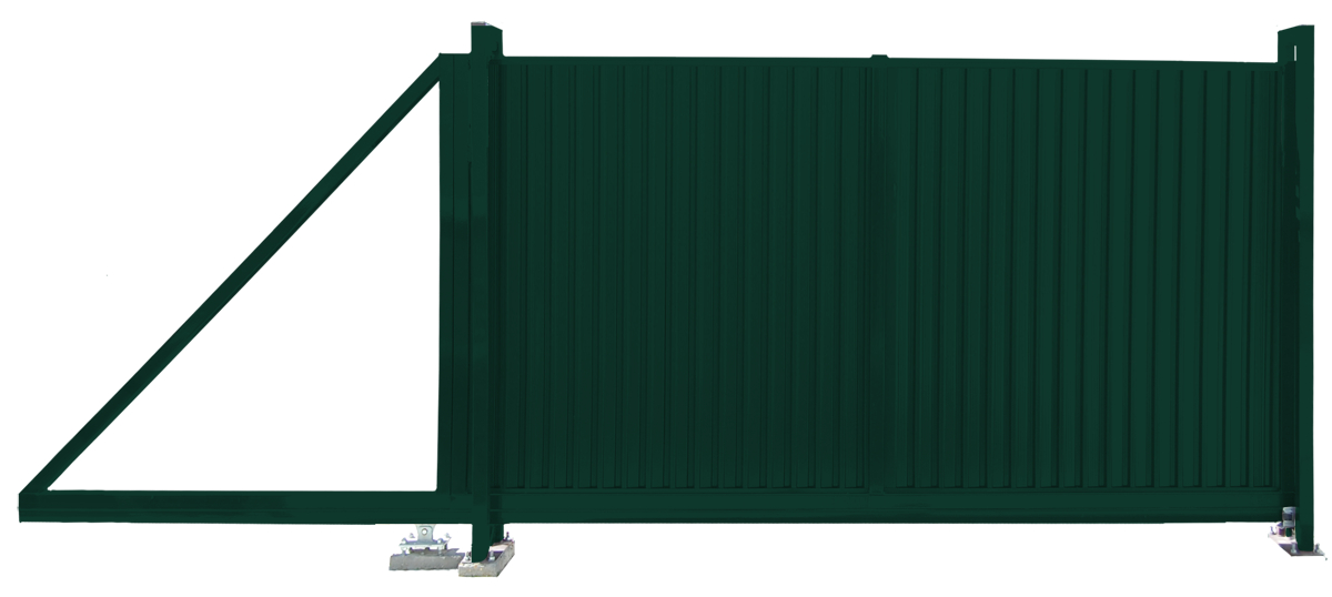 Ворота откатные Estet 1,65х3,5 RAL 6005