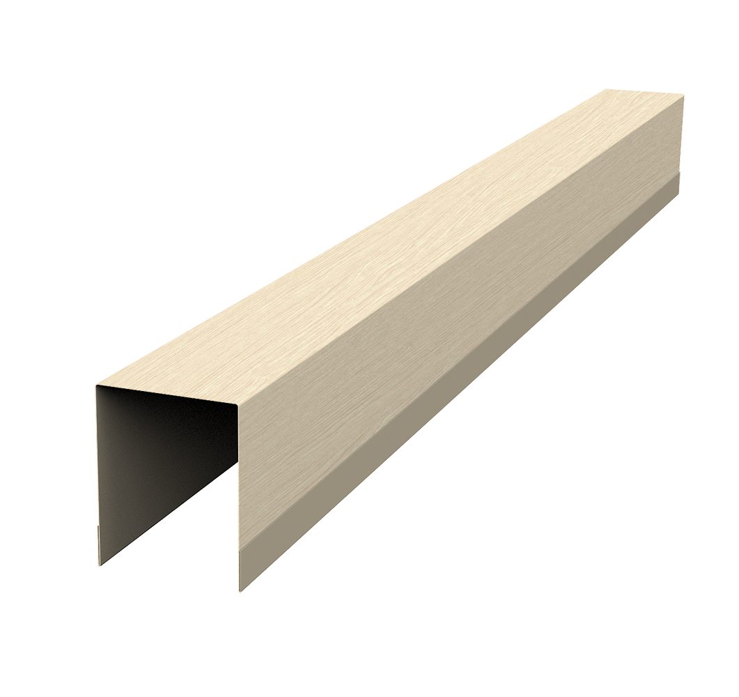 Планка опорная составная внутренняя для забора жалюзи Palermo 0,45 Print Elite Milky Wood TwinColor (2м)