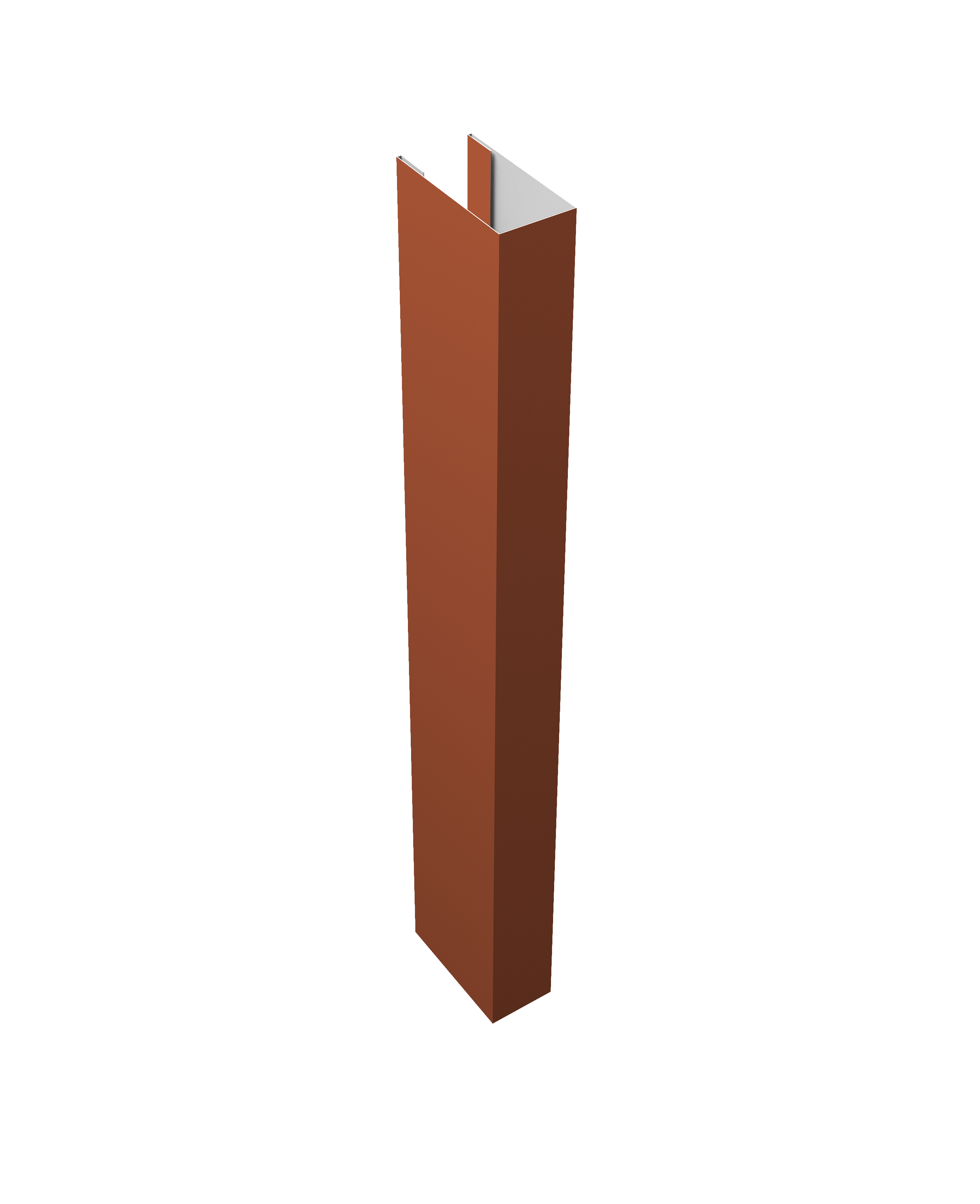 Стойка Texas для калиток и ворот 0,5 PurLite Matt RAL 8004 терракота (2м)
