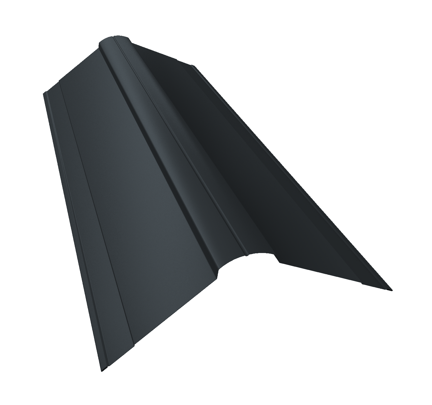 Планка конька фигурного 150x150 0,45 Drap TR RAL 7016 антрацитово-серый (3м)