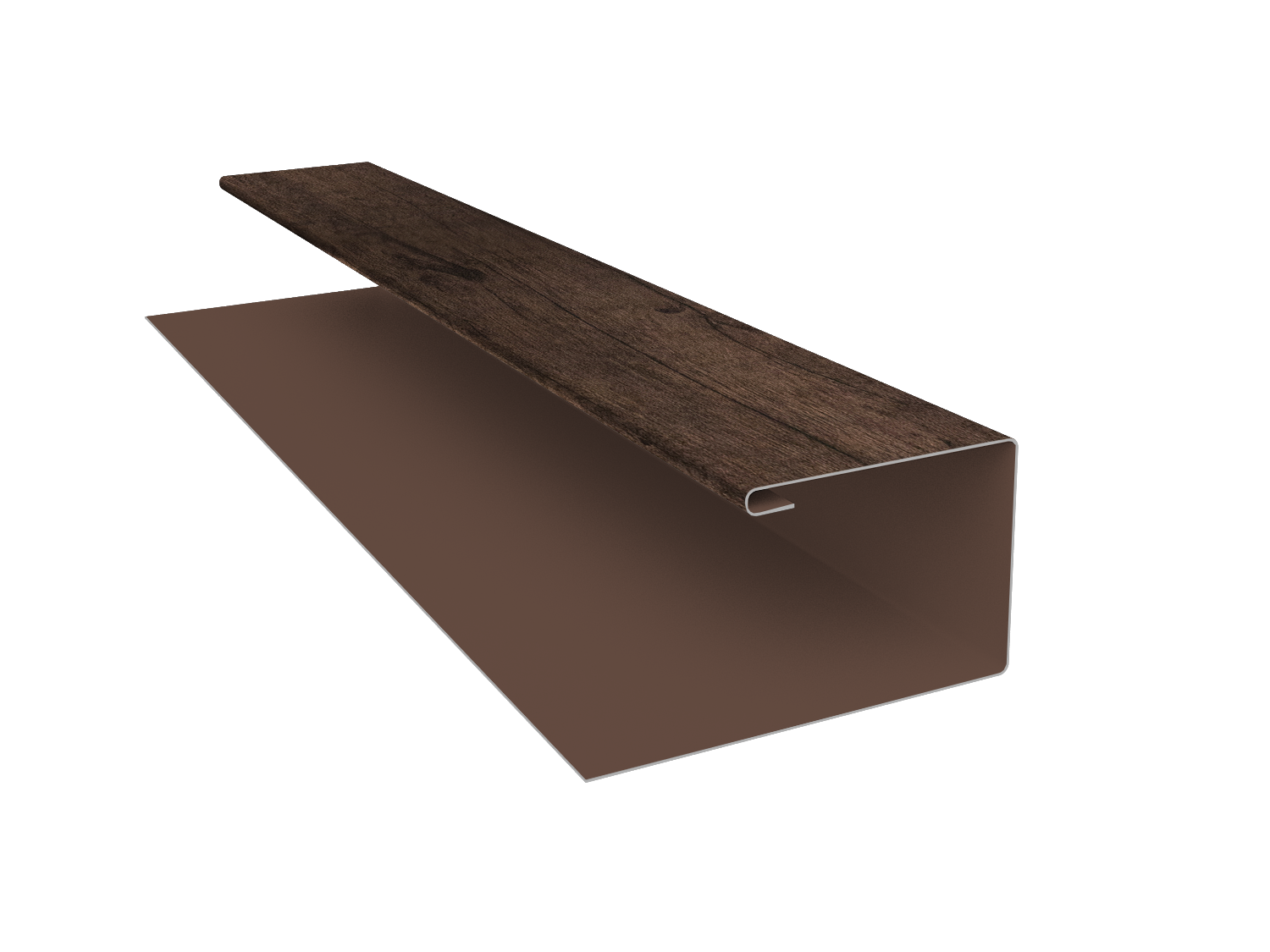 Планка П-образная Экобрус Grand Line 0,45 Print Elite Antique Wood TwinColor (2м)