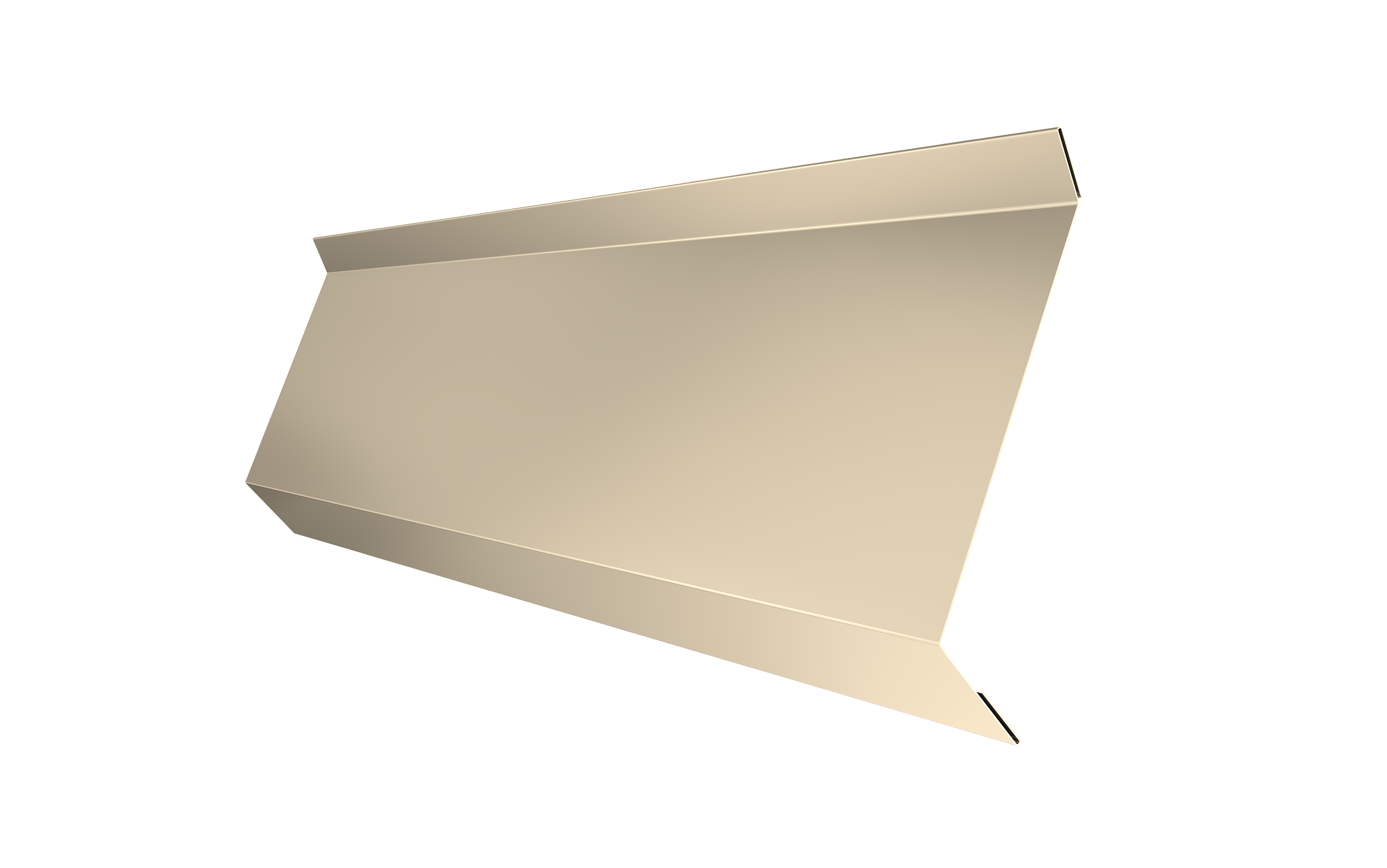 Планка примыкания в штробу 60 0,5 Satin с пленкой RAL 1015 светлая слоновая кость (2м)