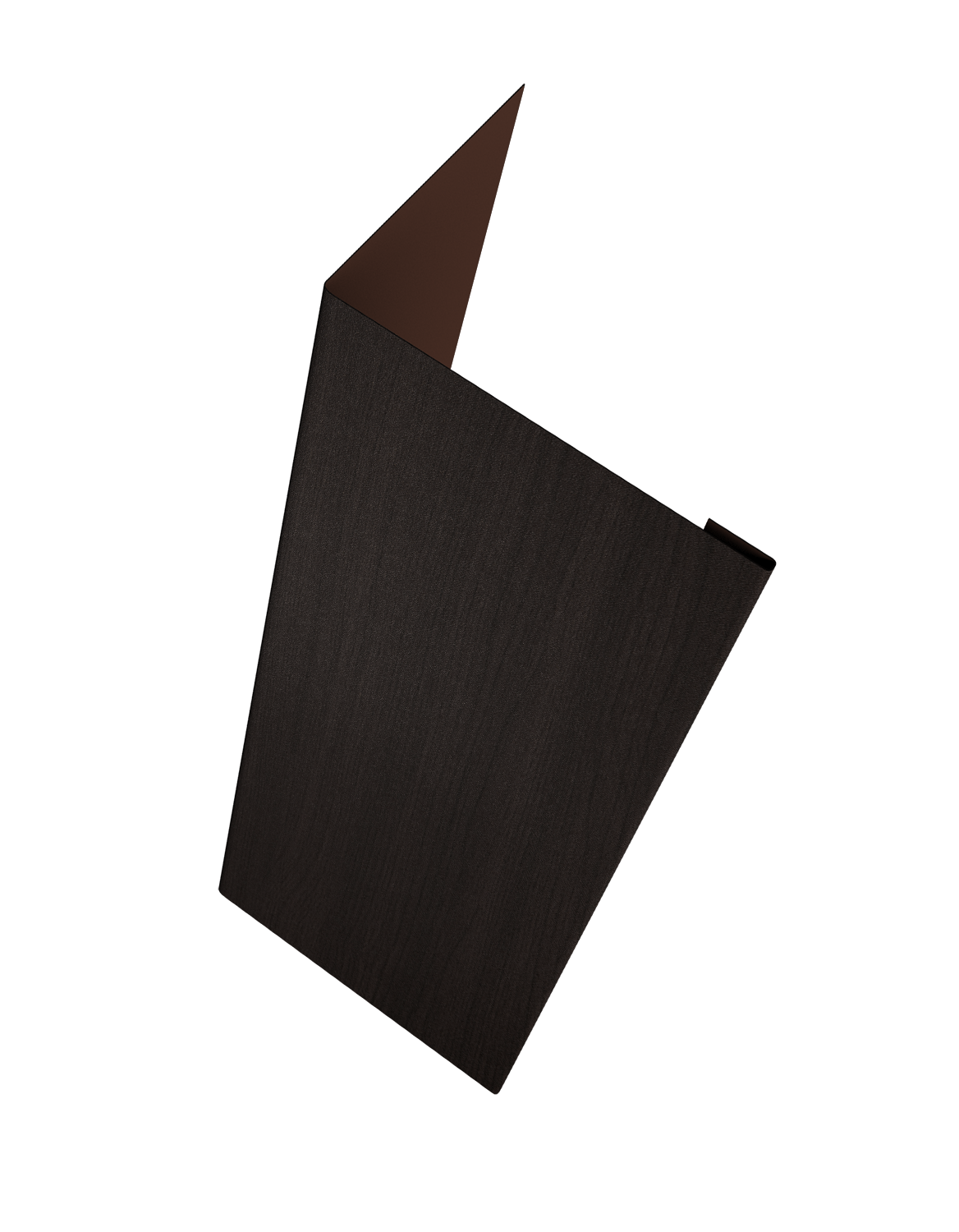 Нащельник (для калиток и ворот) 25х35 жалюзи Milan, Tokyo, Palermo 0,45 Print Elite Coffee Wood TwinColor (L1,68)