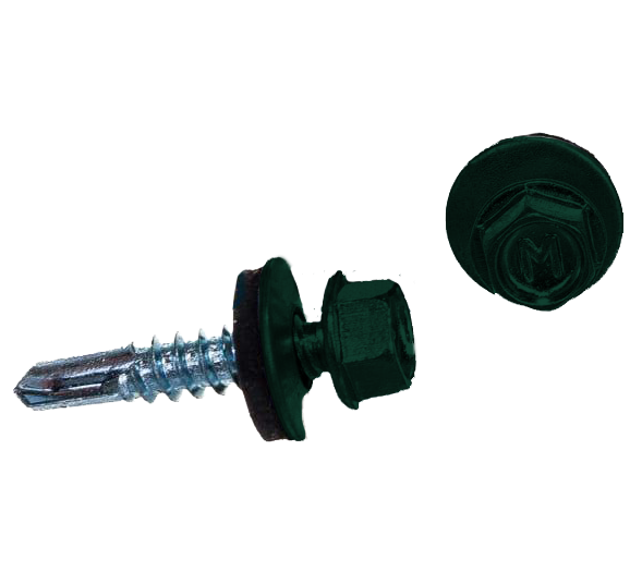 Саморез по металлу Daxmer 5,5х25 RAL 6005 (250) сверло №3