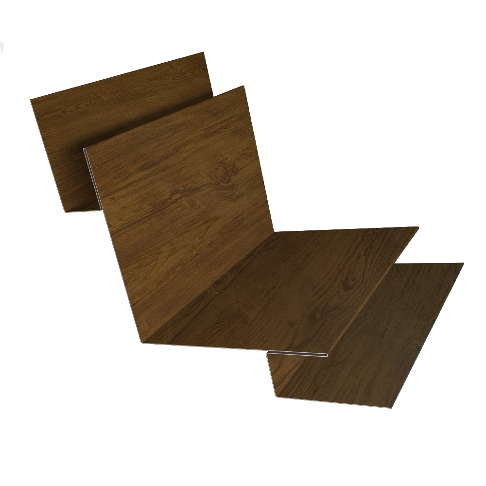 Угол внутренний сложный 90 град. 0,45 Print Elite Golden Wood TwinColor (2м)