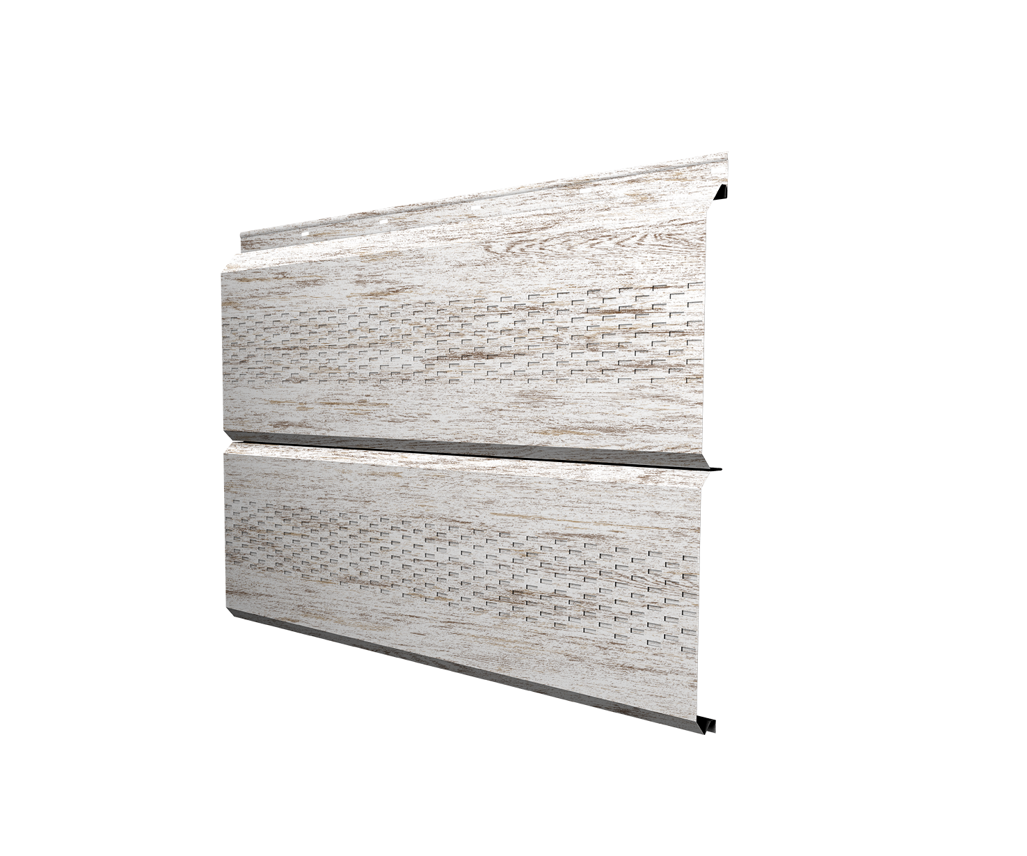 Софит ЭкоБрус с перфорацией 0,345 Grand Line 0,45 Print Elite Snow Wood TwinColor