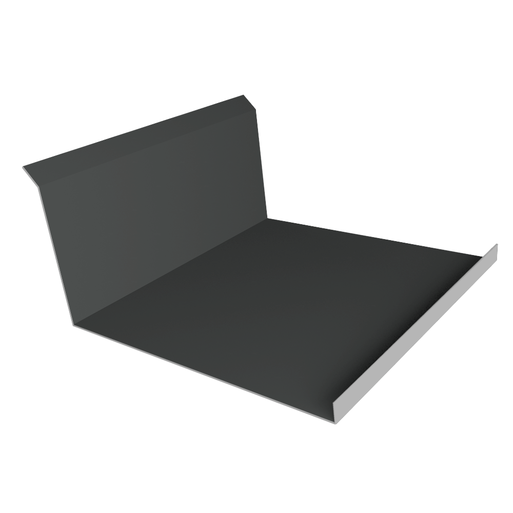 Планка примыкания нижняя 20х122х260х15 0,5 Satin Matt TX RAL 7016 антрацитово-серый (2м)