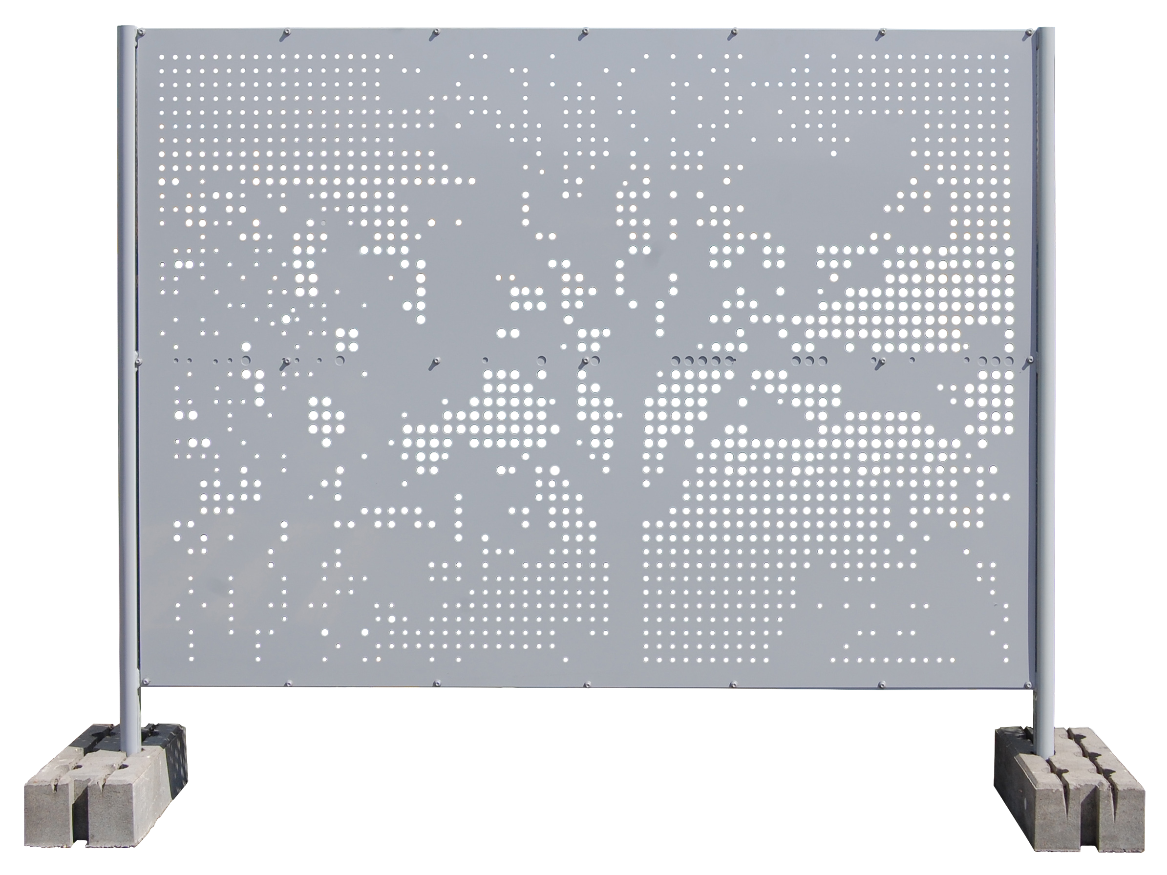 Секция ограждения перфорированного Tree 1,7х2,07х1,0 RAL 7040