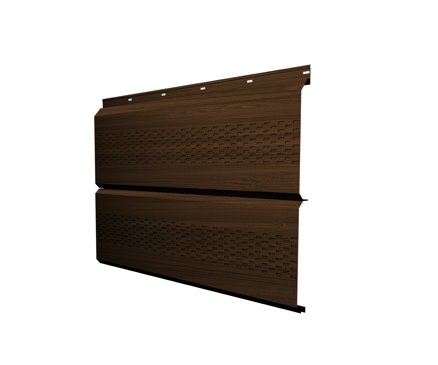 Софит ЭкоБрус с перфорацией 0,345 Grand Line 0,45 Print Elite Choco Wood TwinColor