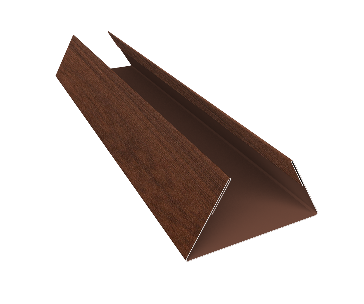 Планка стыковочная составная нижняя 0,45 Print Elite Choco Wood TwinColor (2м)