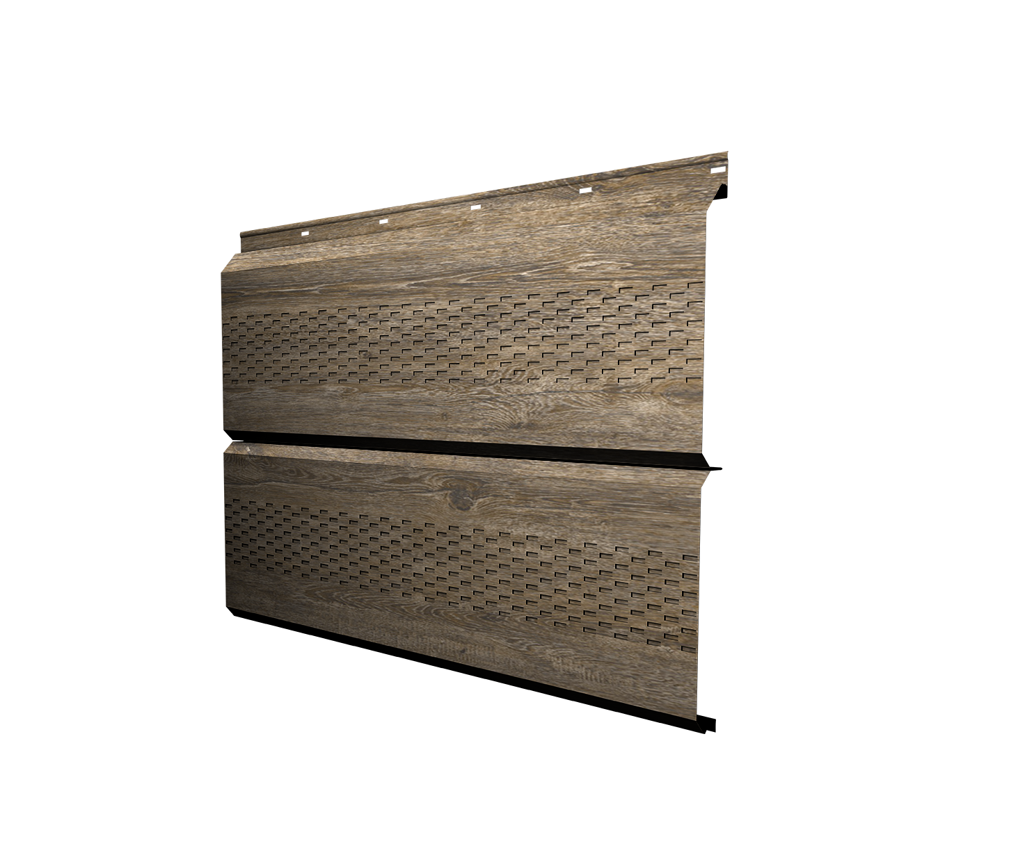 Софит ЭкоБрус с перфорацией 0,345 Grand Line 0,45 Print Elite с пленкой Nordic Wood TwinColor