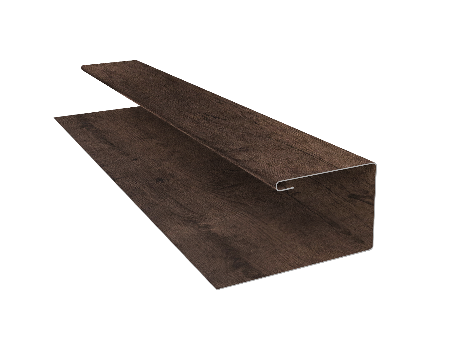 Планка П-образная Блок-Хаус new Grand Line 0,45 Print-Double Premium Antique Wood (3м)