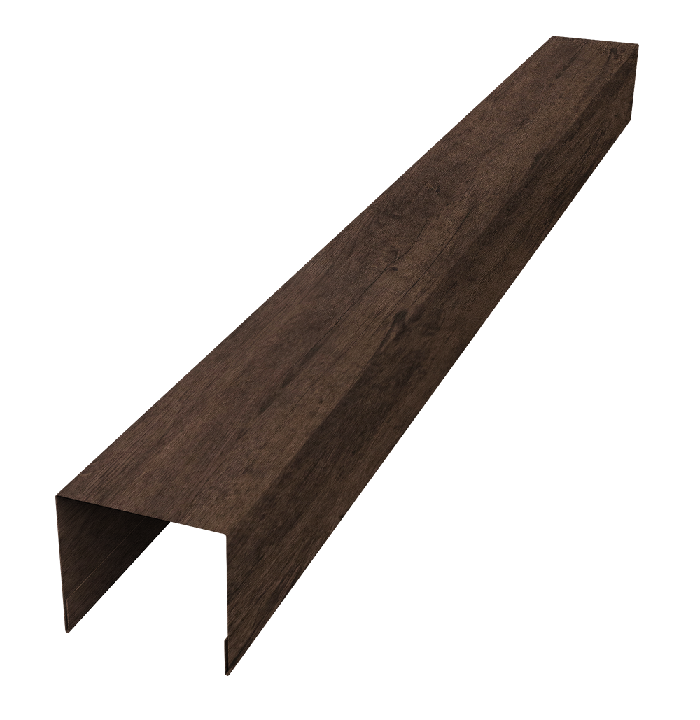 Стойка боковая крепежная для забора жалюзи Palermo 0,45 Print-Double Premium Antique Wood (2м)
