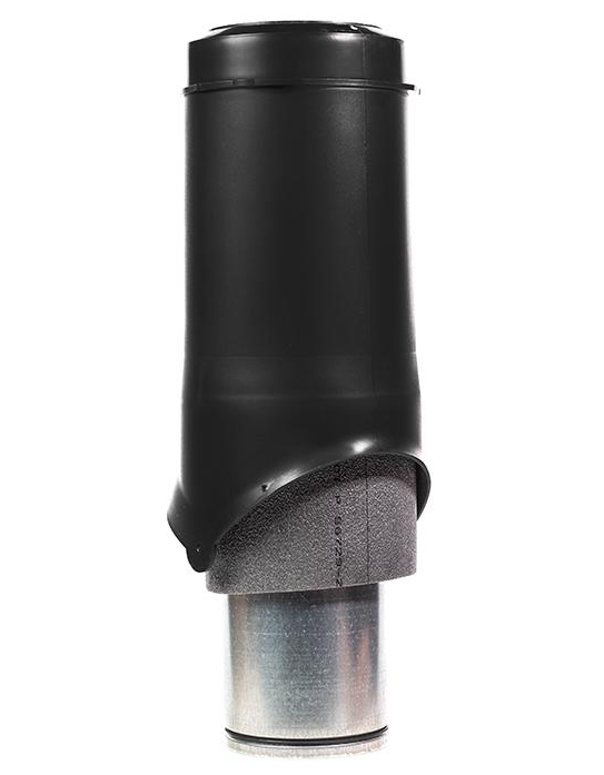 Выход вентиляции Krovent Pipe-VT 125 изолированный черный