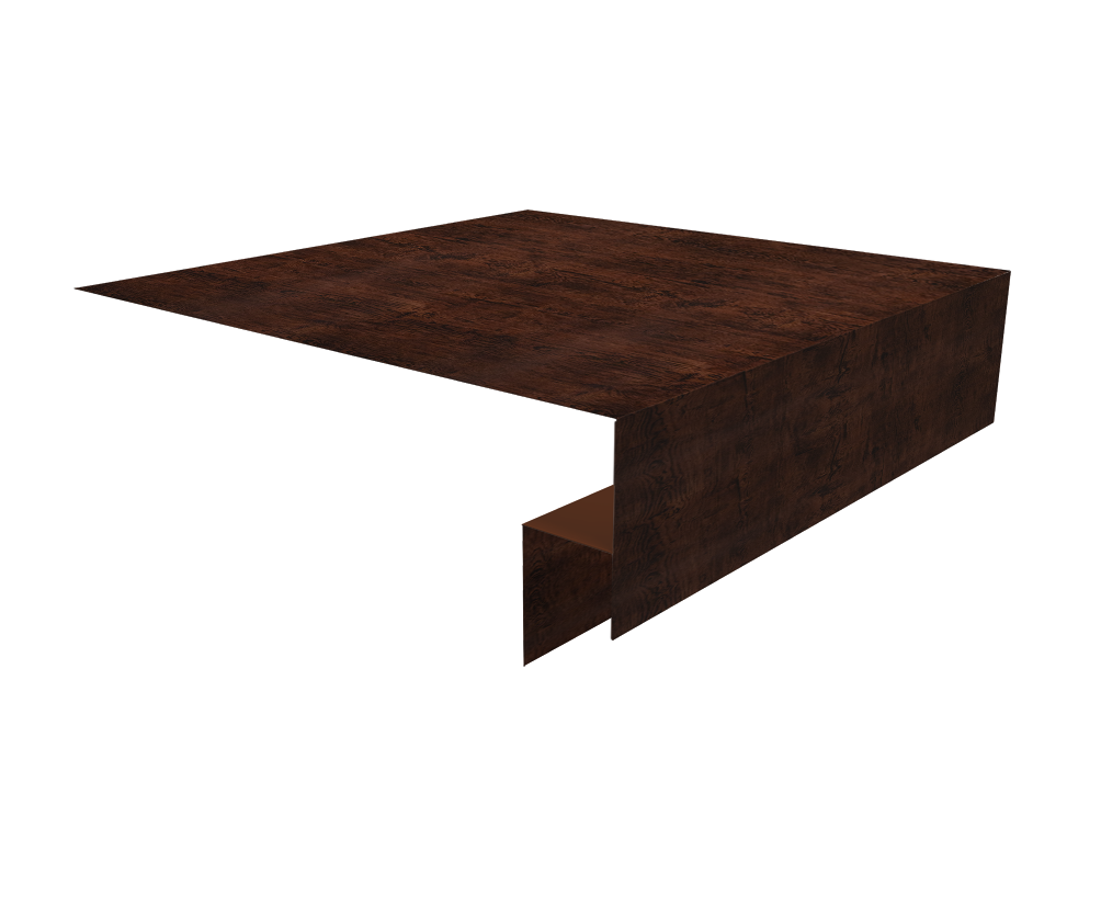 Планка околооконная сложная Экобрус Grand Line 250х50х25 0,45 Print Elite Cherry Wood TwinColor (2м)