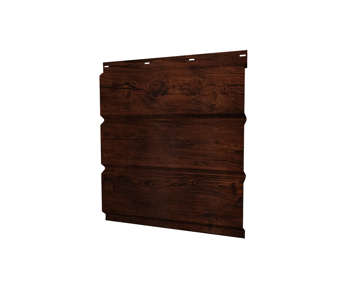 Софит металлический без перфорации 0,45 Print Elite с пленкой Cherry Wood TwinColor