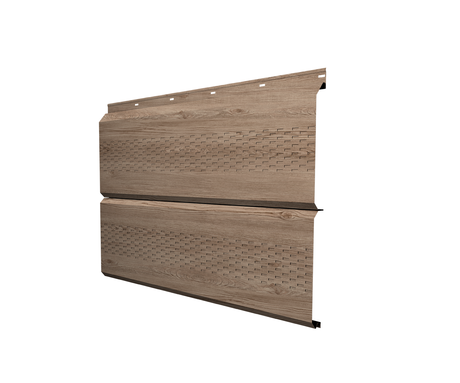 Софит ЭкоБрус с перфорацией 0,345 Grand Line 0,45 Print Elite White Wood TwinColor