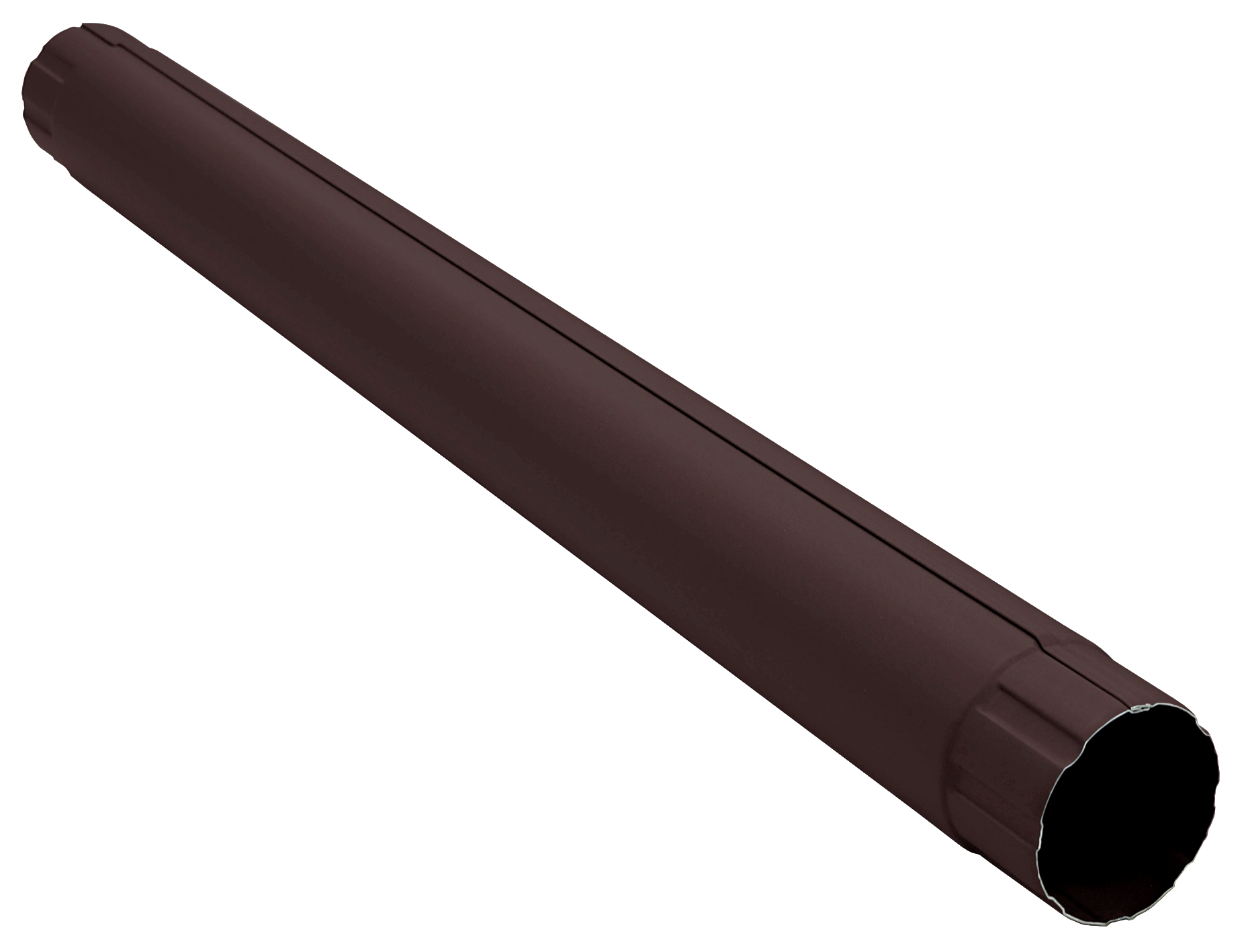 Труба круглая соединительная GL PU Matt 90 мм 1 м RAL 9005 черный
