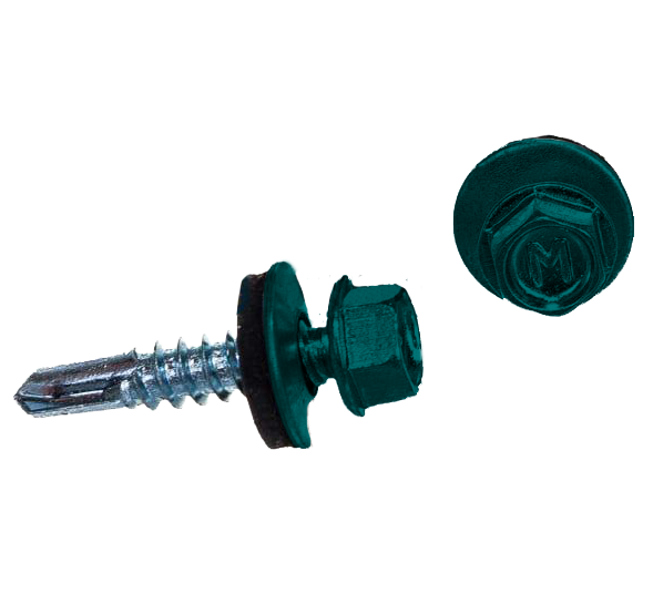 Саморез по металлу Daxmer 5,5х25 RAL 5021 (250) сверло №3
