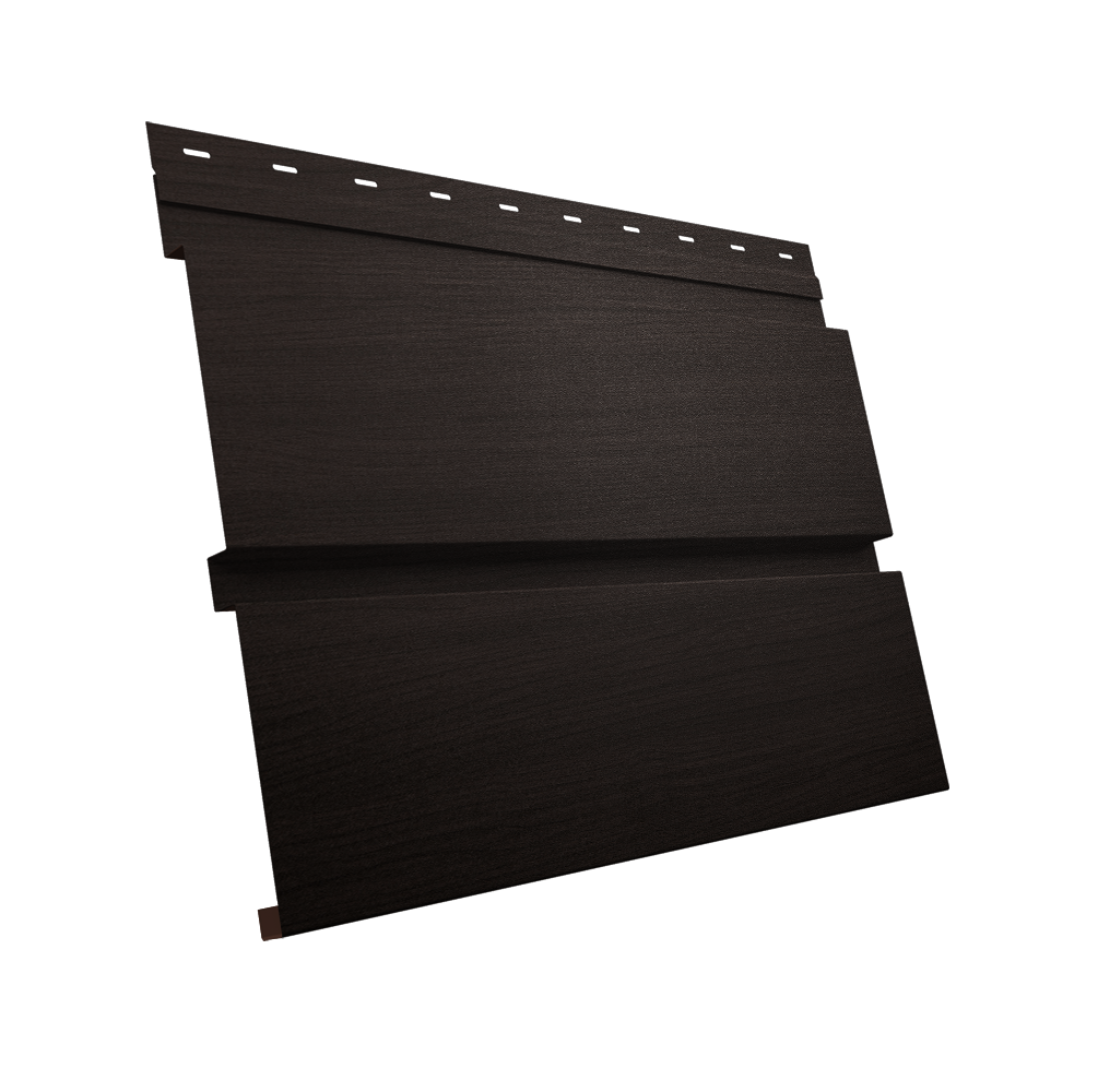 Софит металлический Квадро Брус без перфорации 0,45 Print Elite с пленкой Coffee Wood TwinColor