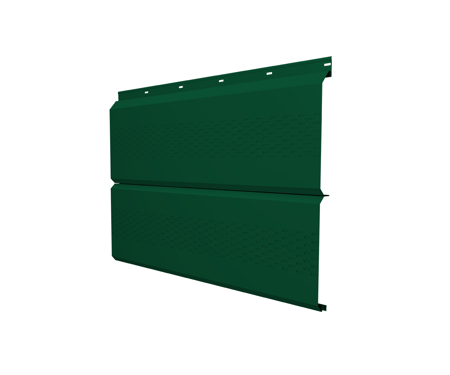 Софит ЭкоБрус с перфорацией 0,345 Grand Line 0,5 Satin с пленкой RAL 6005 зеленый мох