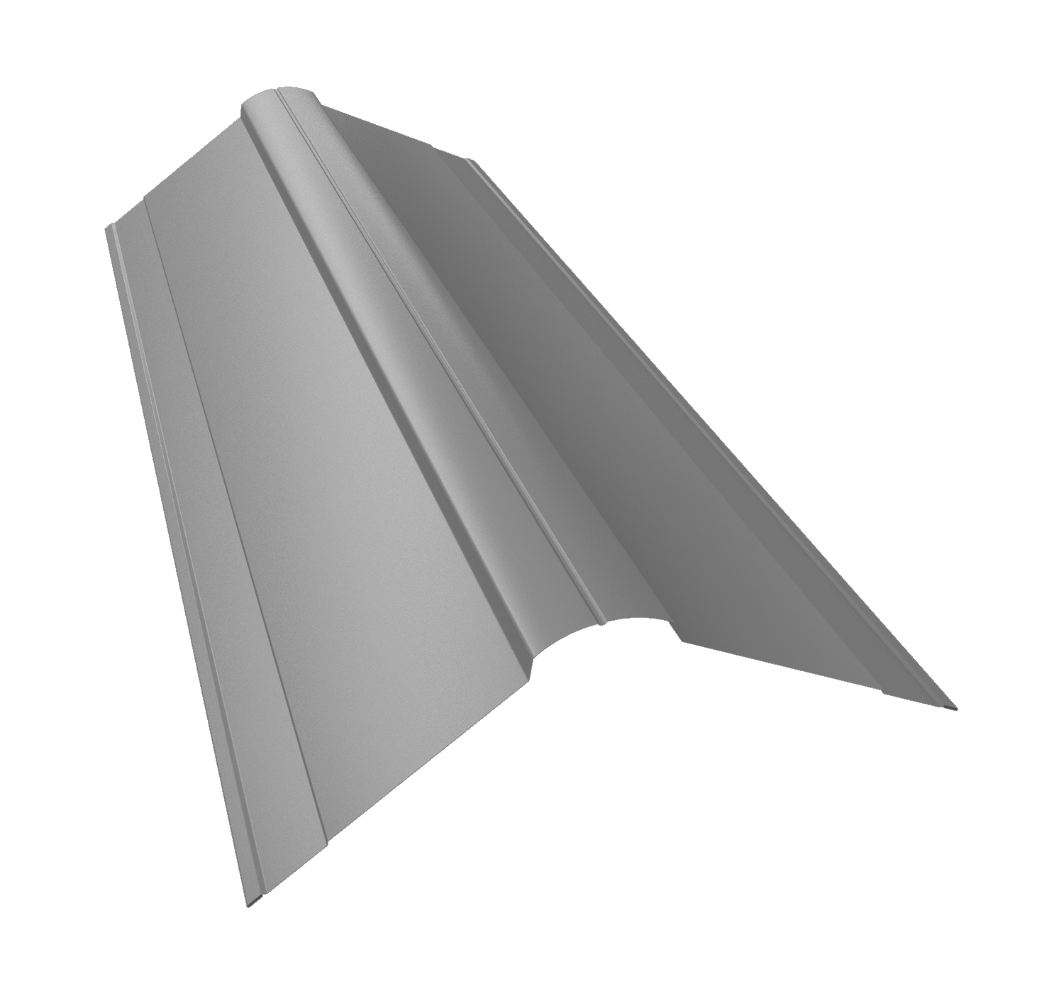 Планка конька фигурного 150x150 0,45 PE с пленкой RAL 7004 сигнальный серый (3м)