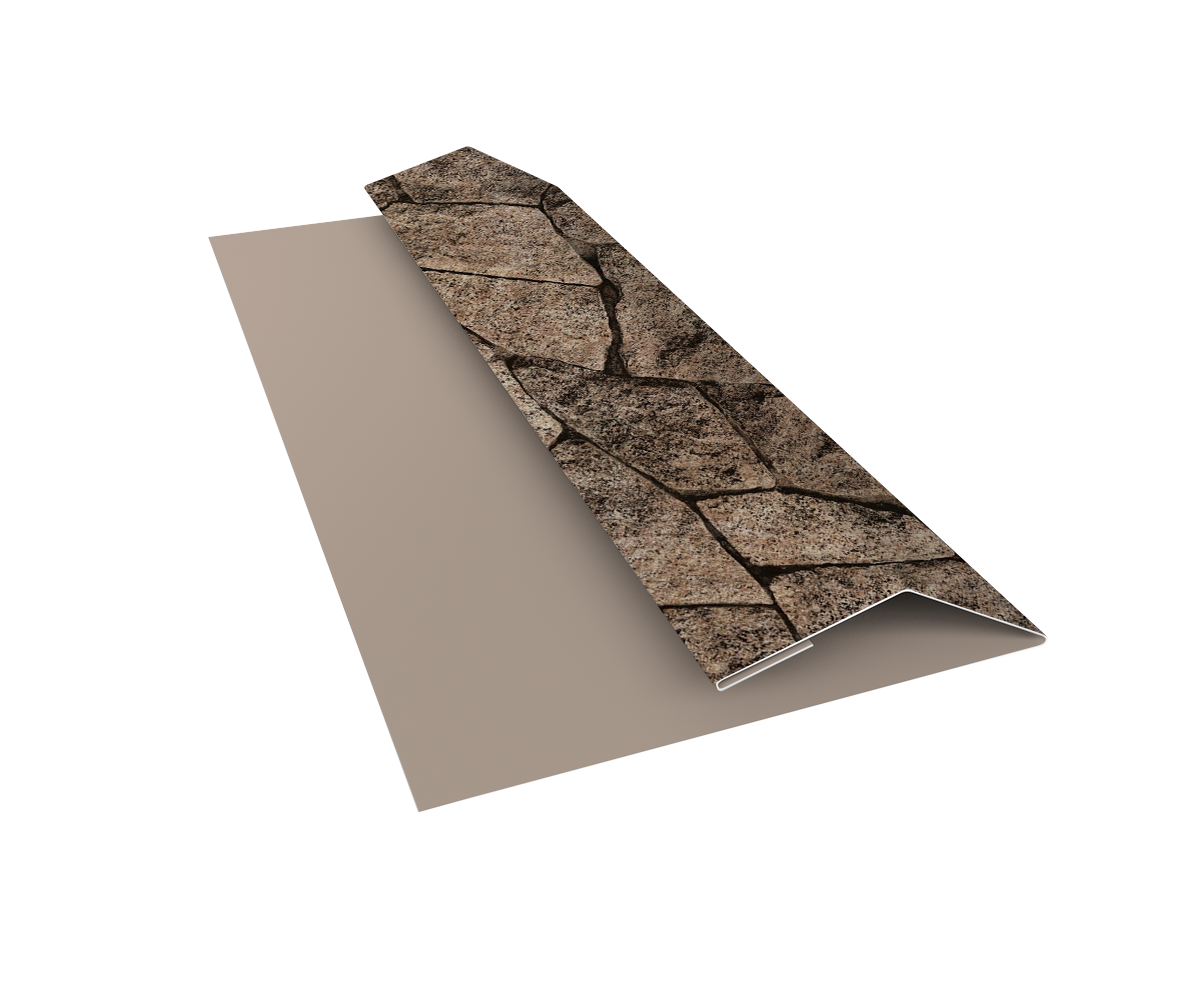 Планка финишная Блок-Хаус new Grand Line 0,45 Print Elite King Stone TwinColor (2м)