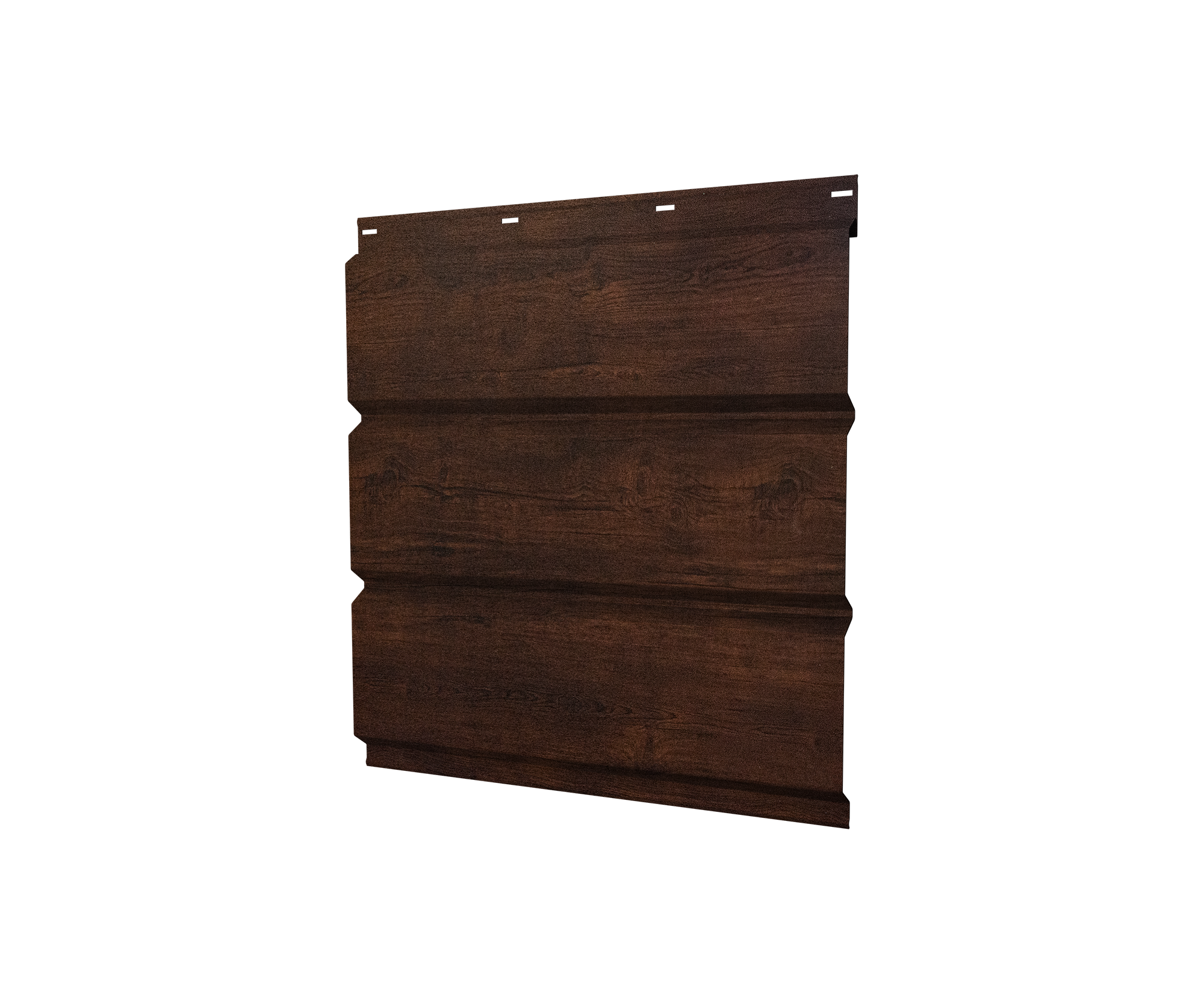 Софит металлический без перфорации 0,45 Print-Double Premium с пленкой Cherry Wood Dark F