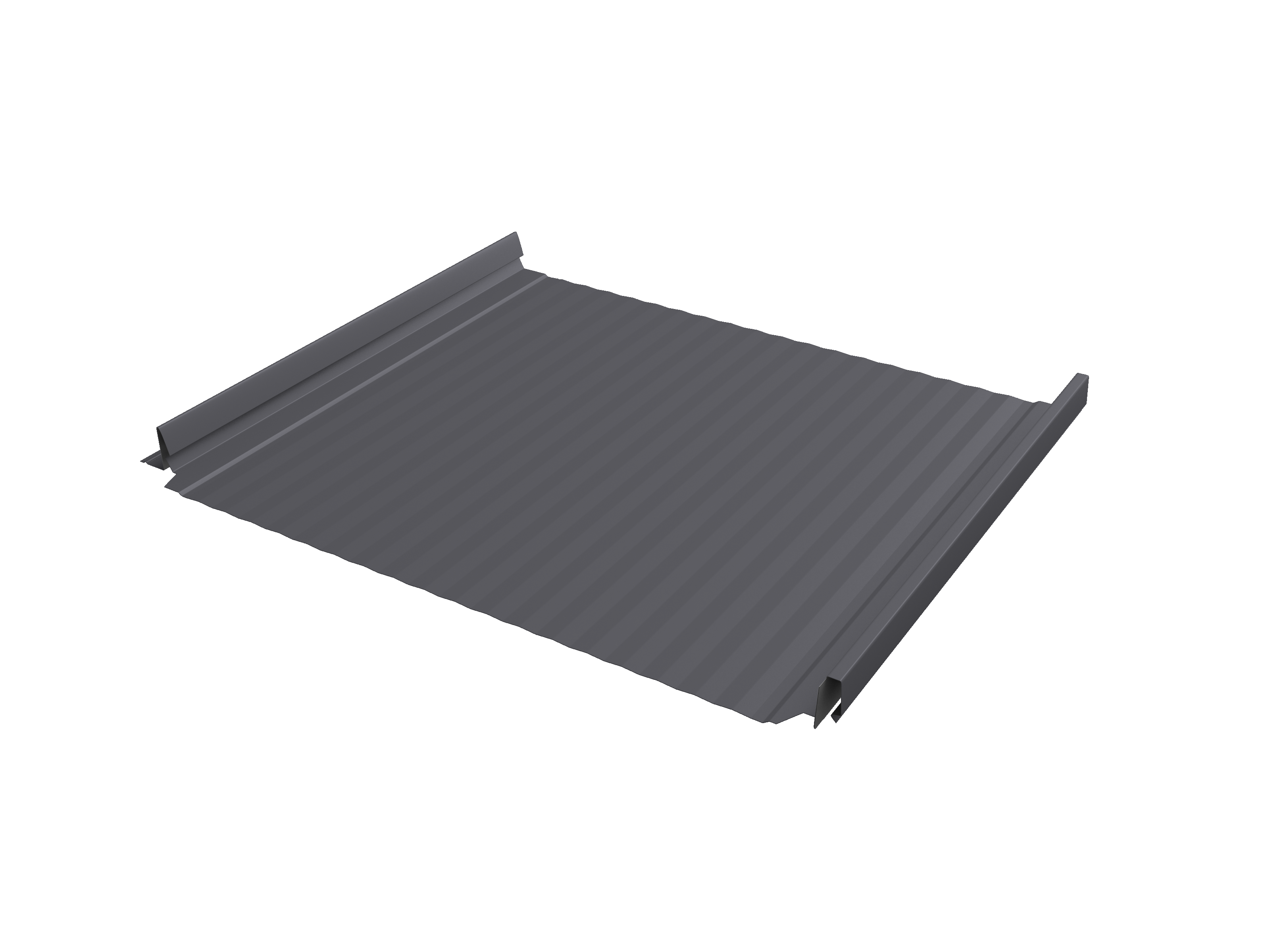 Кликфальц Pro Gofr Grand Line 0,45 Drap с пленкой на замках RAL 7004 сигнальный серый
