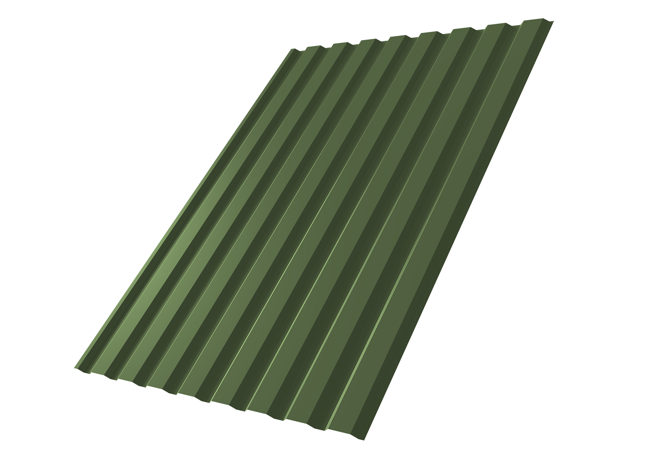 Профнастил С20A 0,5 Satin Matt TX RAL 6020 хромовая зелень