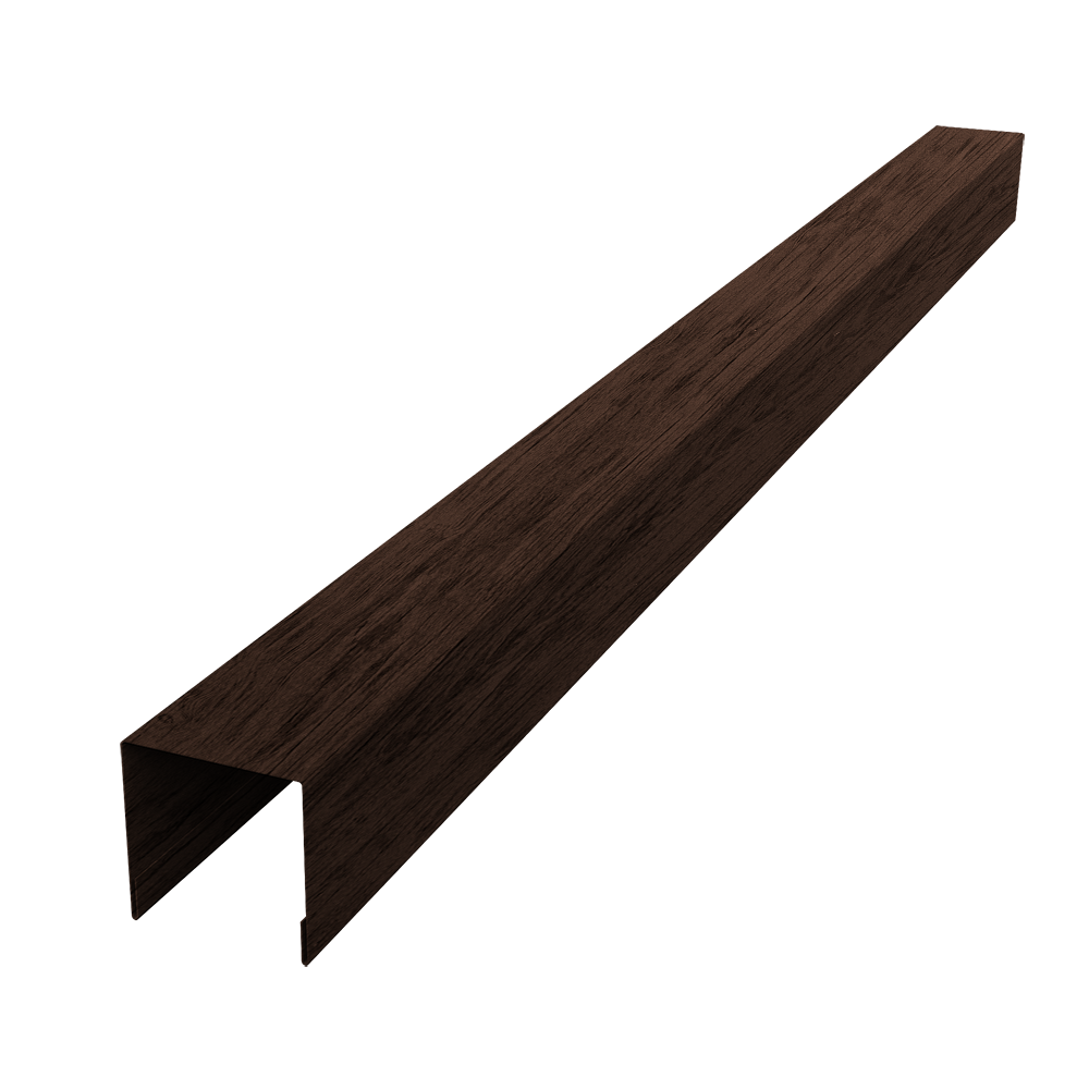Планка вертикальная лицевая для забора жалюзи Palermo 0,45 Print-double Elite Antique Wood (1,8м)