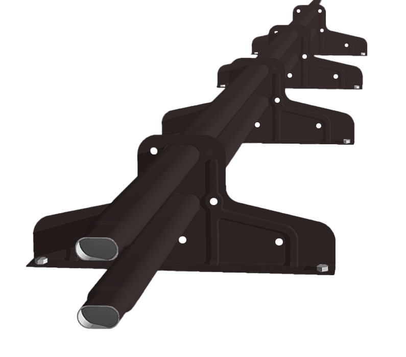 Снегозадержатель Стандарт Т4 d 40х20 RAL 8019 (3м)