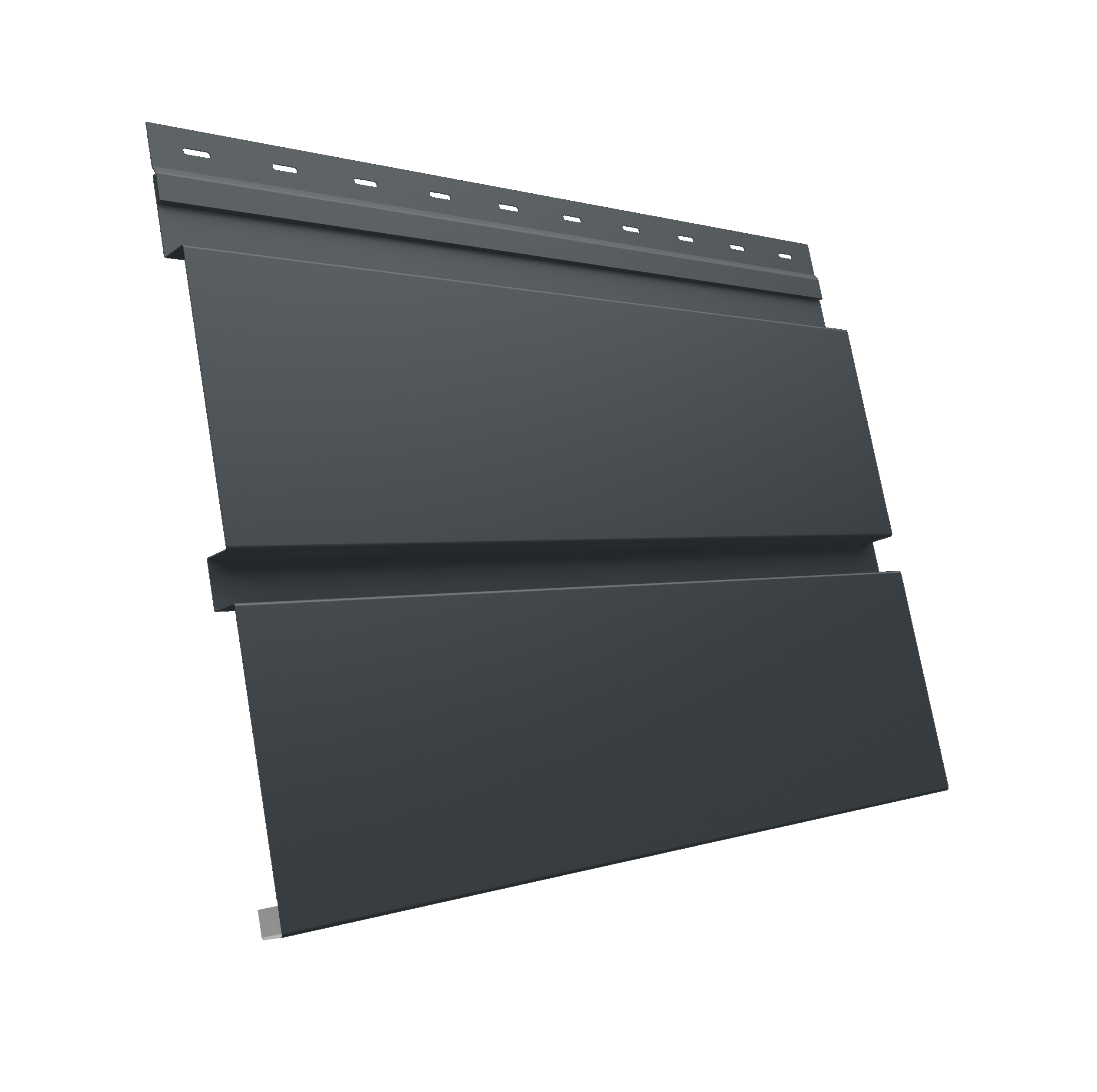 Софит металлический Квадро Брус без перфорации 0,5 Satin Matt TX с пленкой RAL 7016 антрацитово-серый