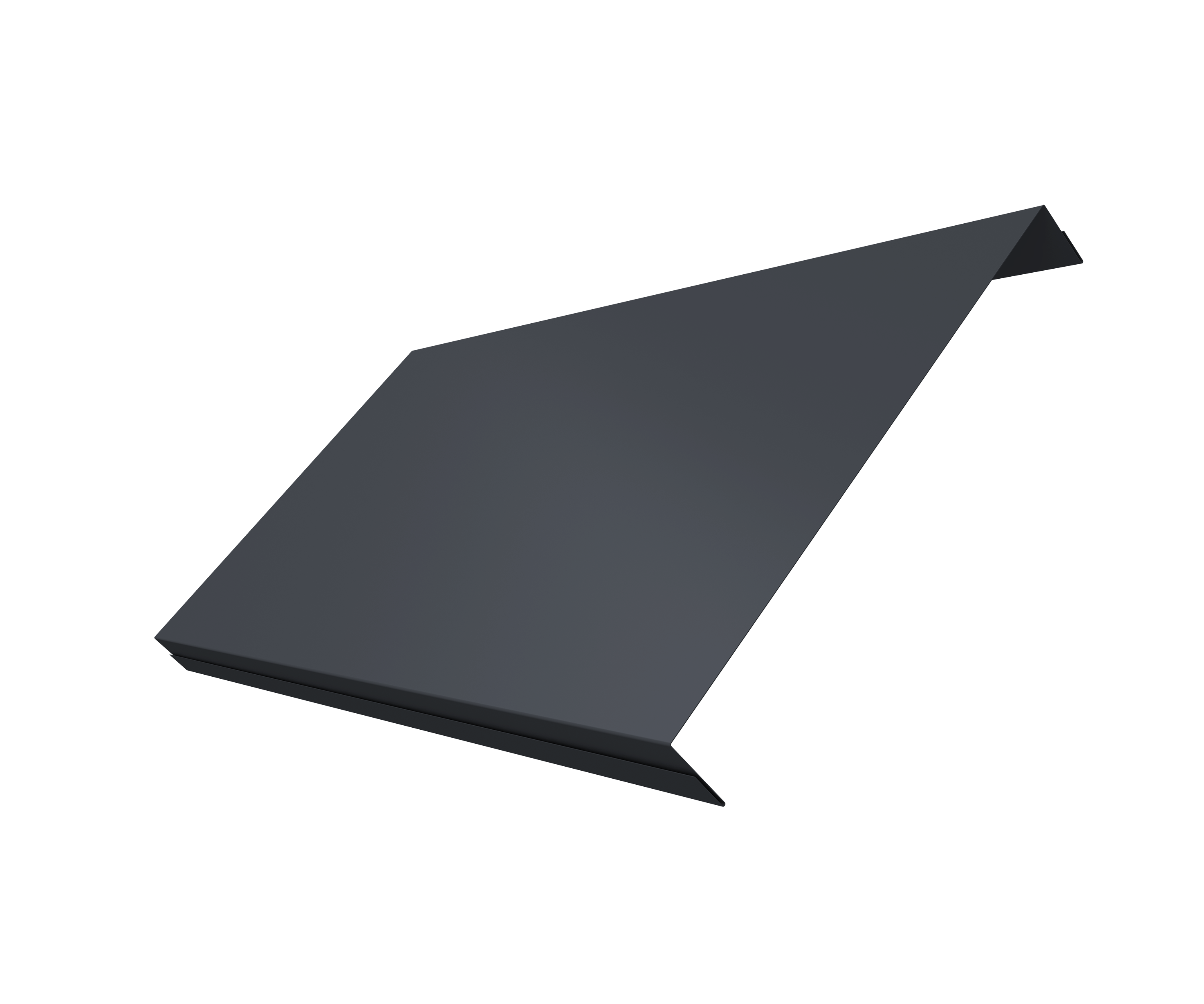 Ламель обратная 200 забора жалюзи Texas 0,5 Atlas X RAL 7024 мокрый асфальт