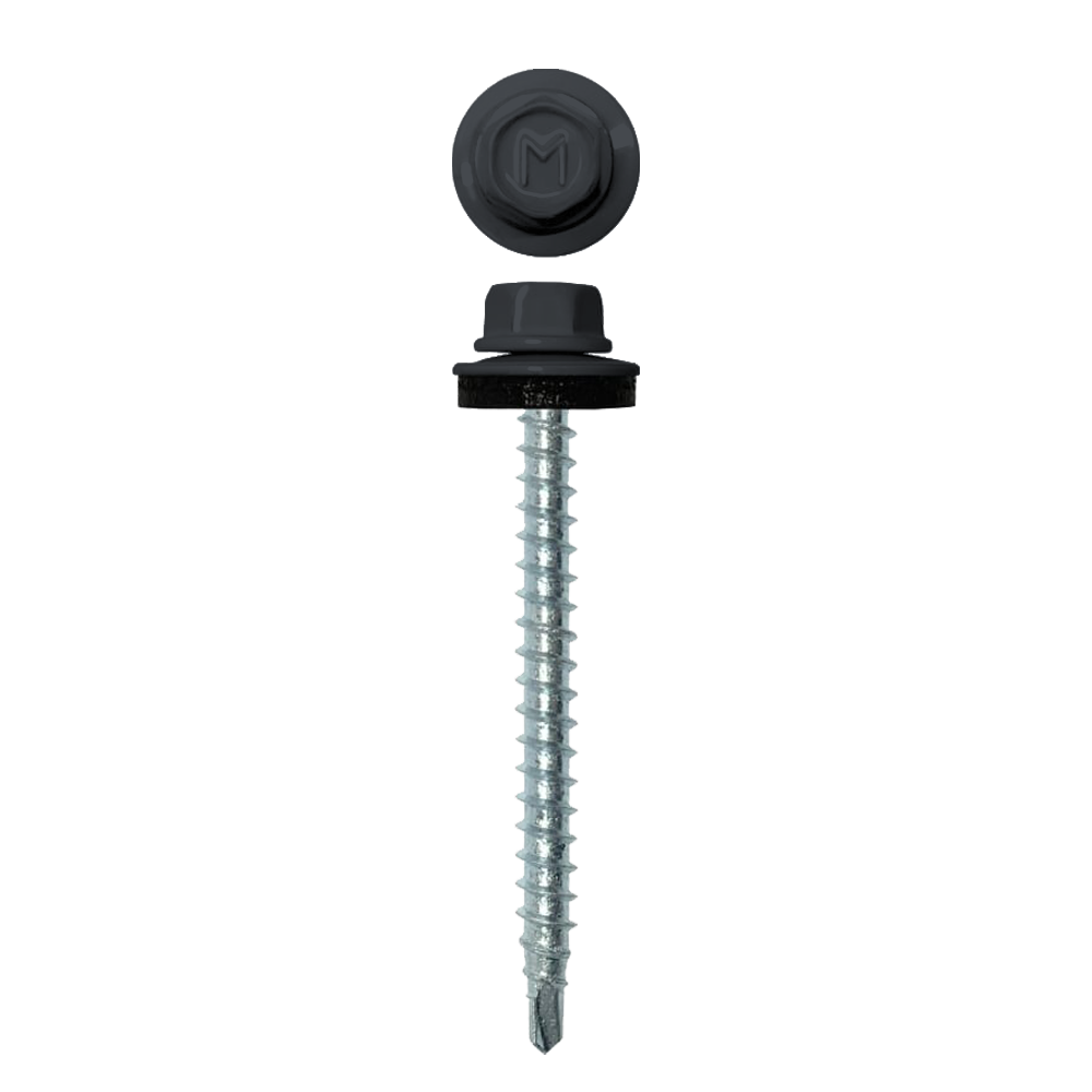 Саморез кровельный Daxmer 4,8х50 (150шт) сверло №1 RAL 7024