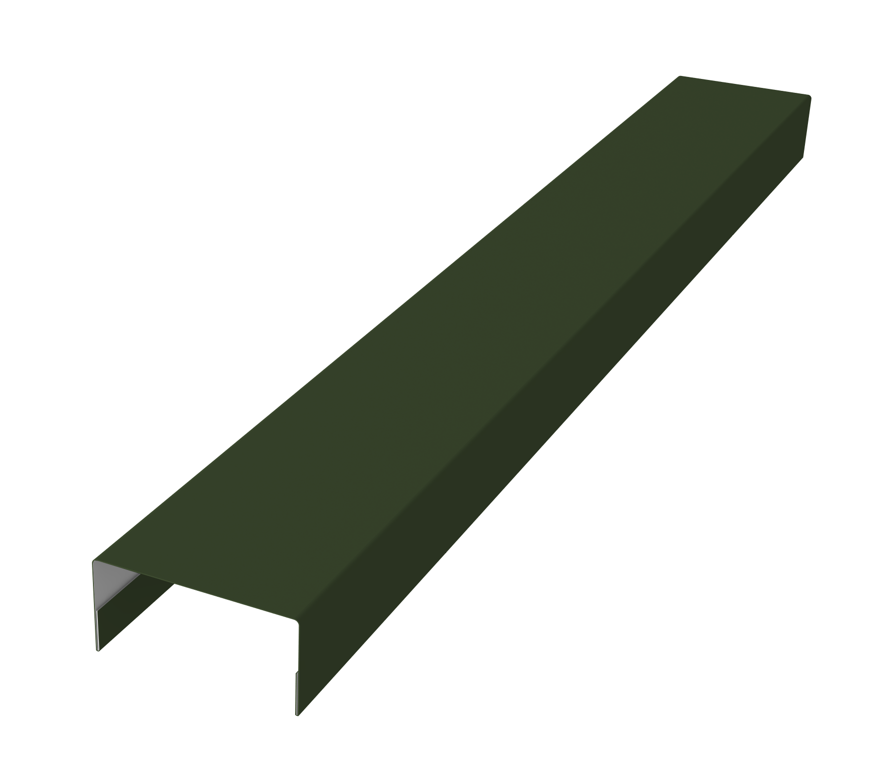 Крышка забора для горизонтального монтажа штакетника 0,5 Satin Matt TX RAL 6020 хромовая зелень (3м)