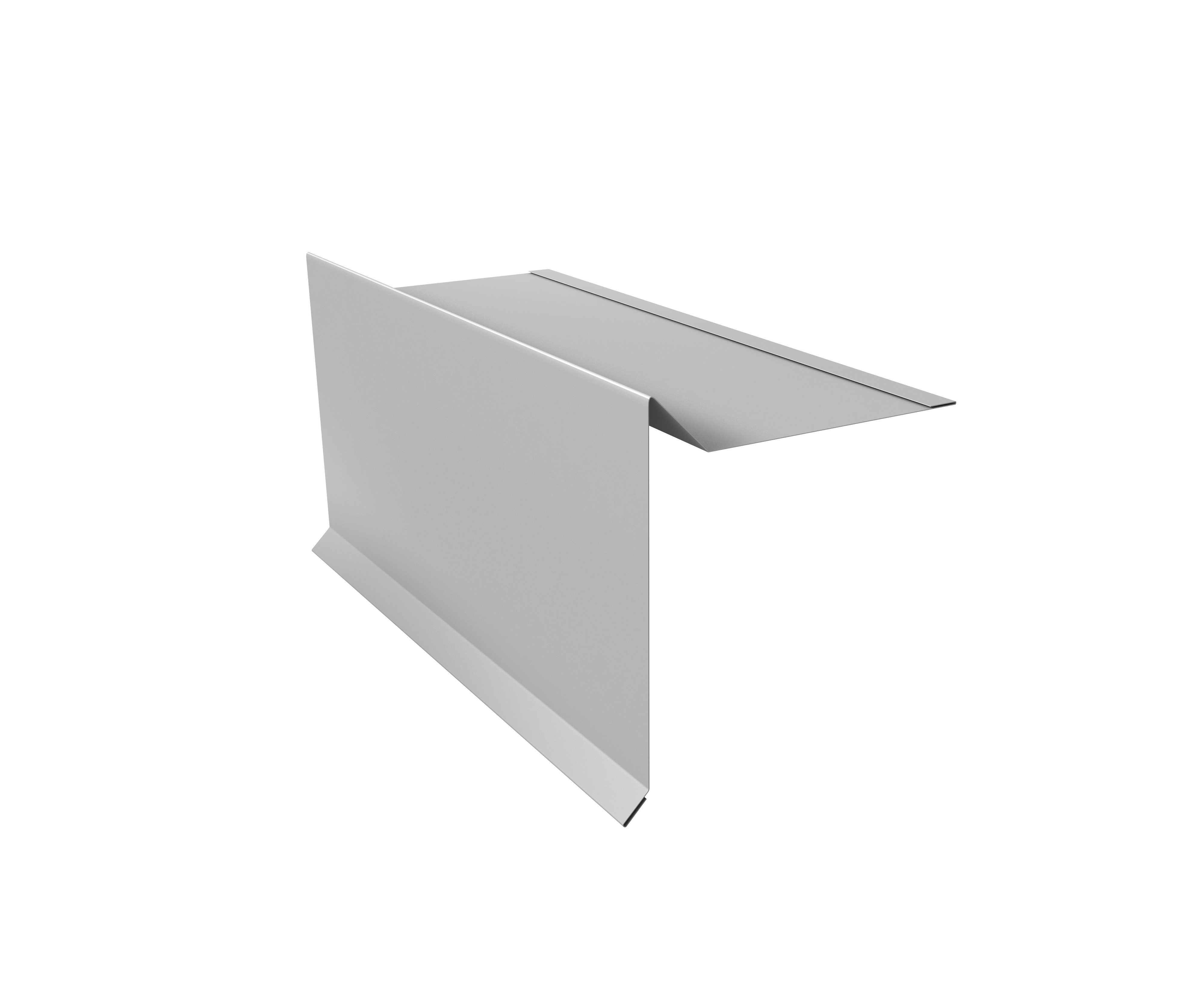 Планка ветровая с отгибом для мягкой кровли 100х20х70 0,5 Satin с пленкой RAL 9003 сигнальный белый (3м)