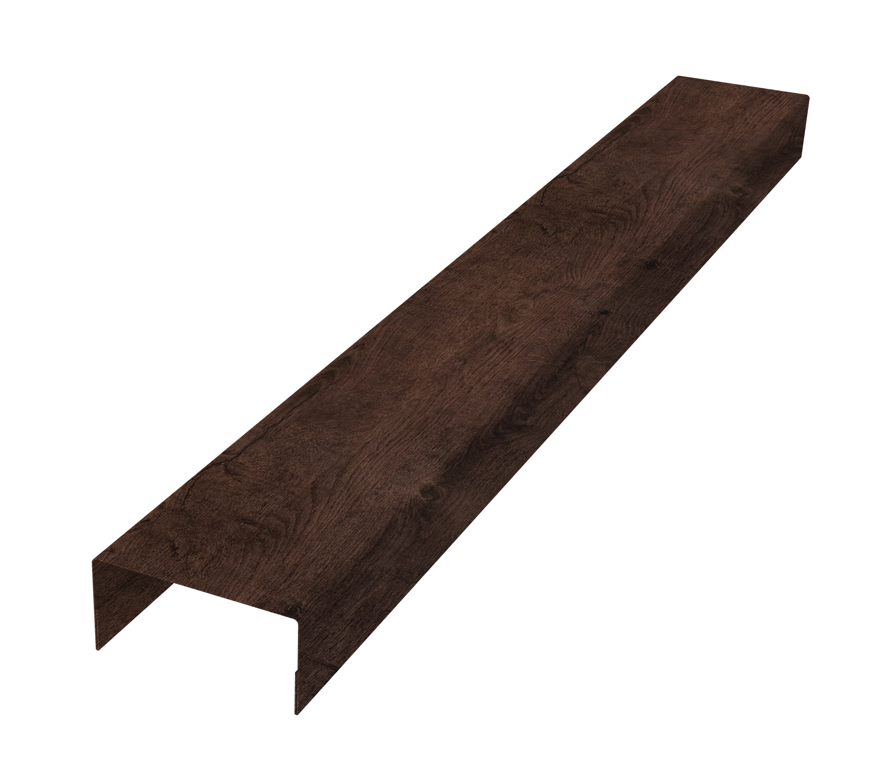 Крышка забора для горизонтального монтажа штакетника 0,45 Print-Double Premium Antique Wood (2,5м)