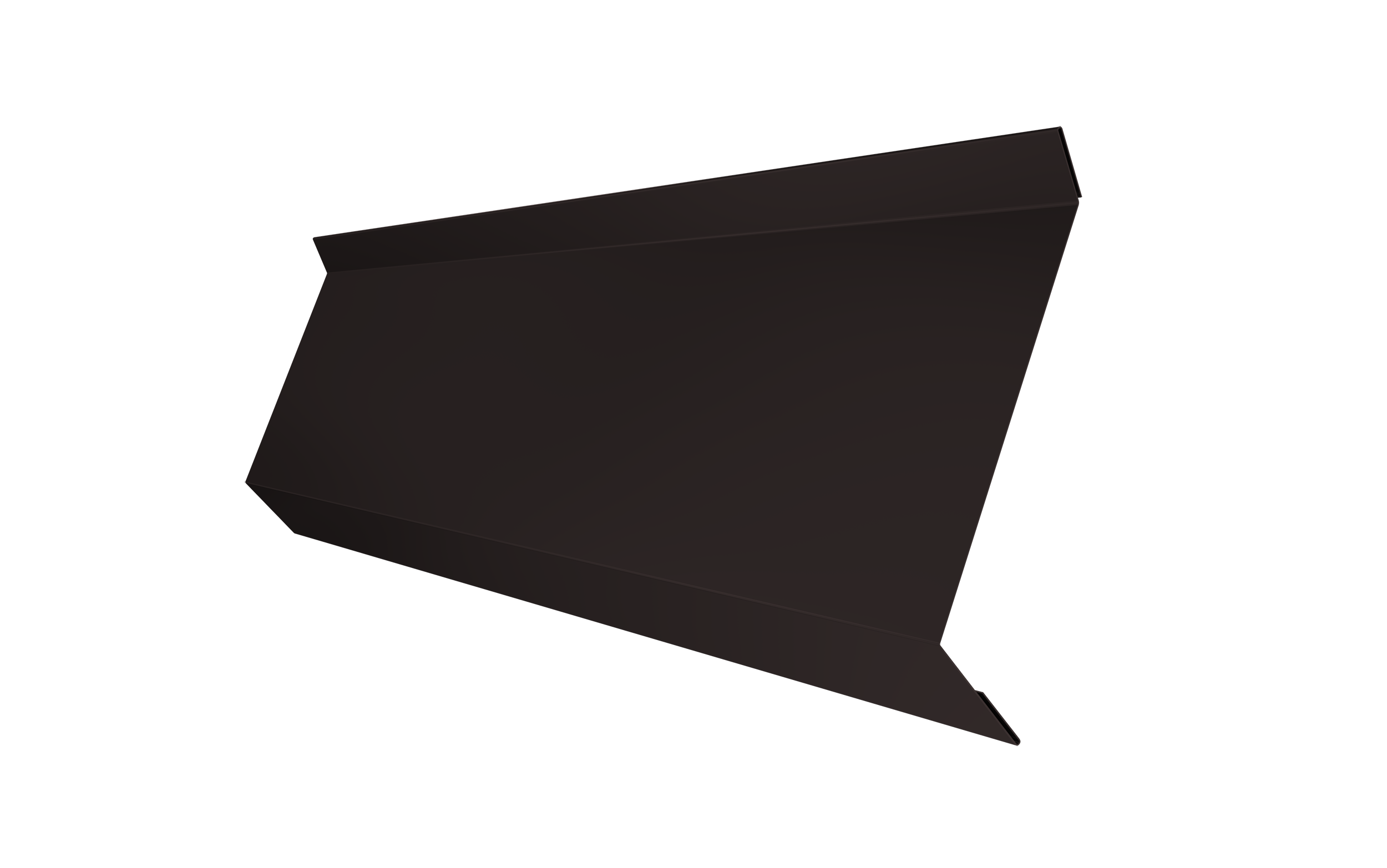 Планка примыкания в штробу 60 0,5 Satin Matt TX RAL 9005 черный (2м)