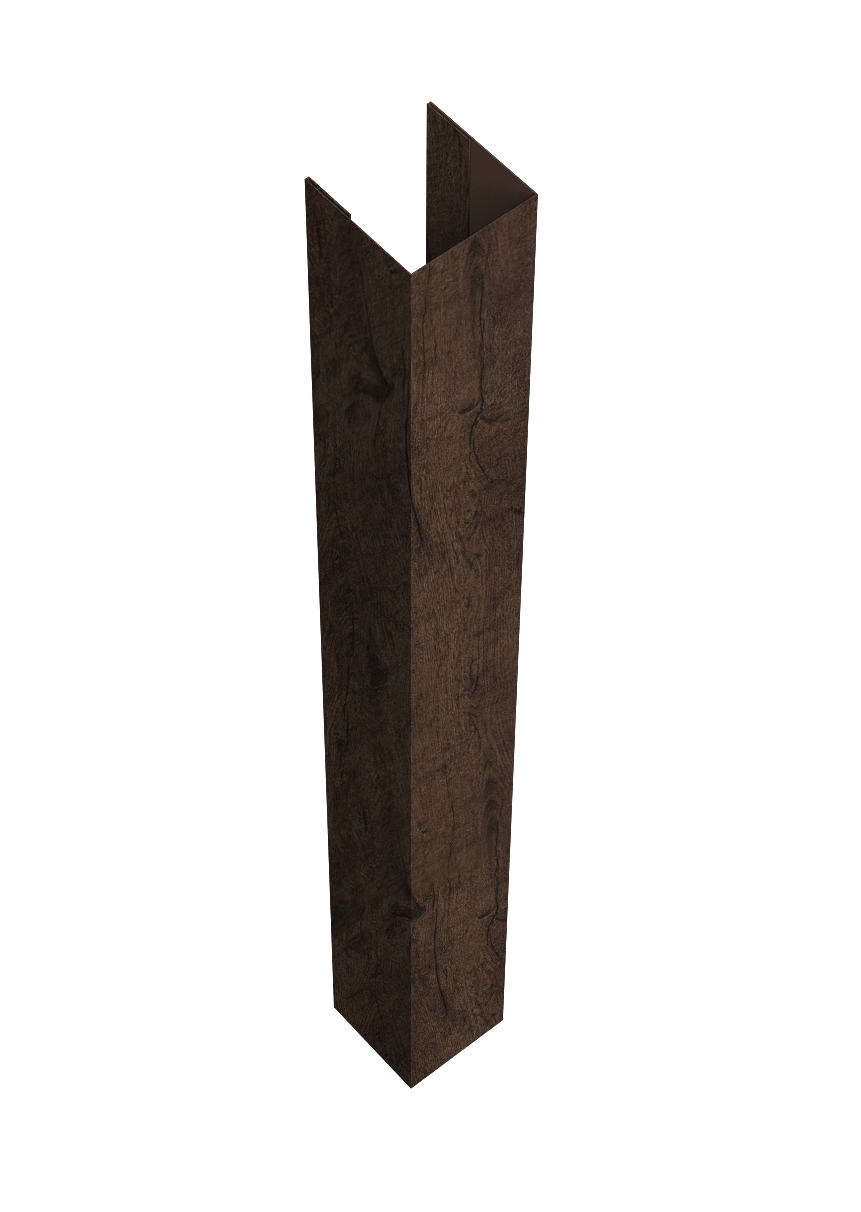 Стойка жалюзи Texas для монтажа без крепежного вкладыша 0,45 Print Elite Antique Wood TwinColor (3м)