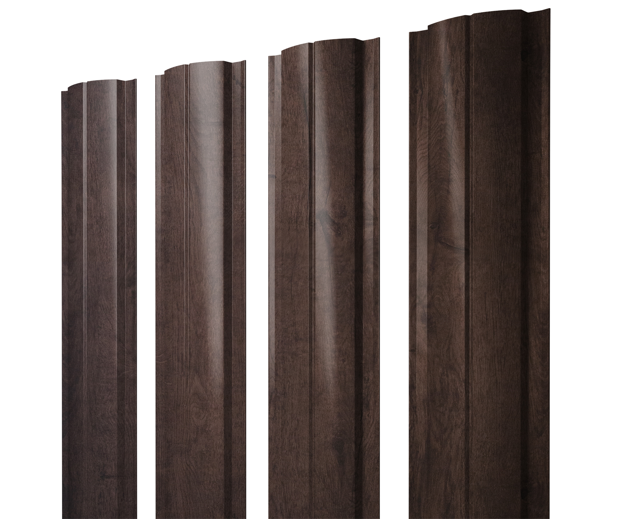 Штакетник Полукруглый Slim с прямым резом 0,45 Print-Double Elite Antique Wood